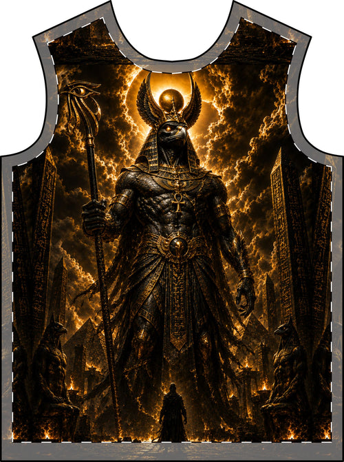 Amun Ra Warrior T-Shirt — Mythic Egyptian Chief  God Graphic Tee