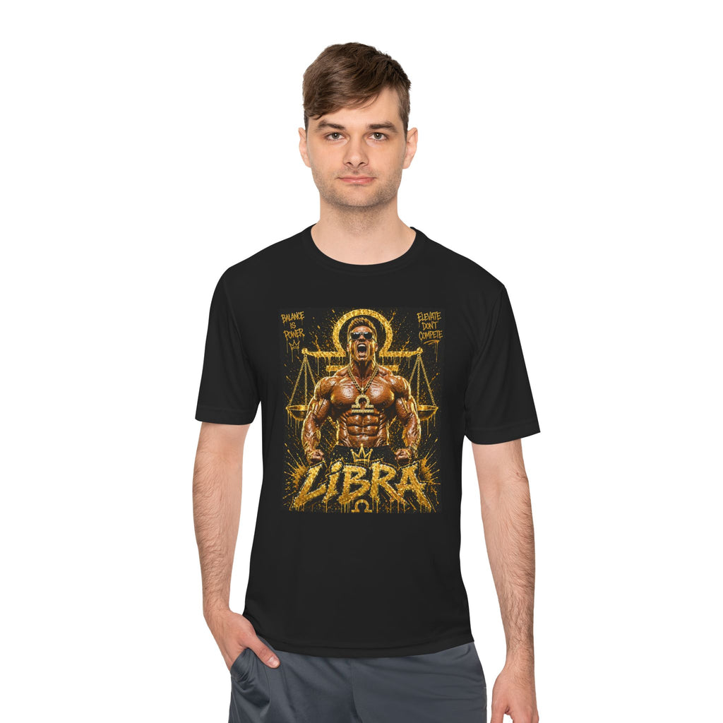 Libra Zodiac Tee — Muscular Scales Astrology Shirt
