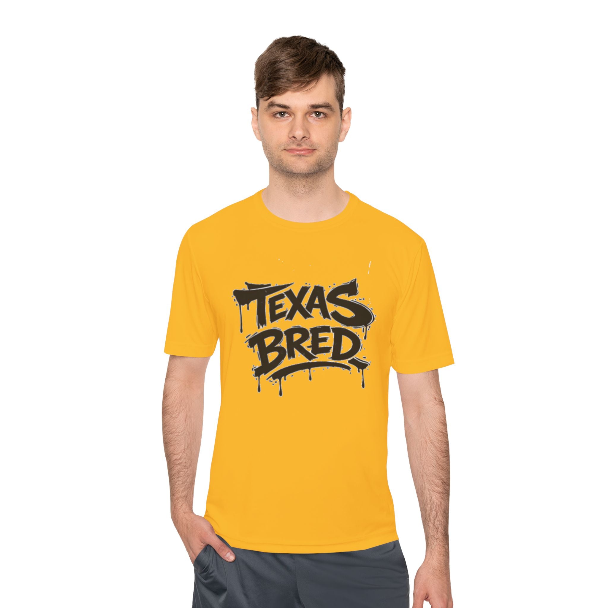 Texas Bred Moisture-Wicking Tee — Graffiti Style State Pride Shirt