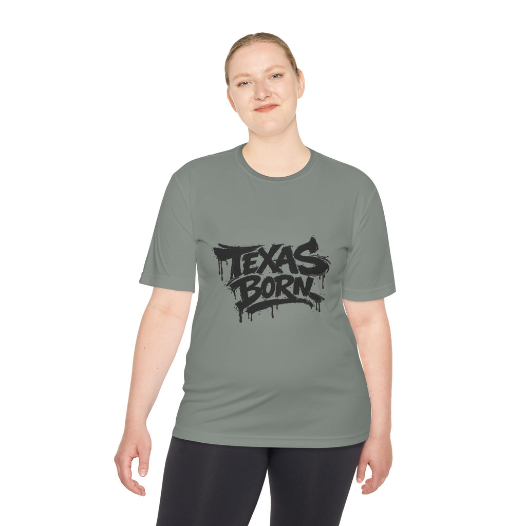 Texas Born Tee — Graffiti Style Texas Pride Moisture-Wicking Shirt