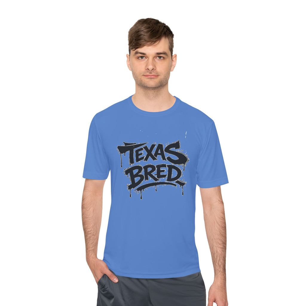 Texas Bred Moisture-Wicking Tee — Graffiti Style State Pride Shirt