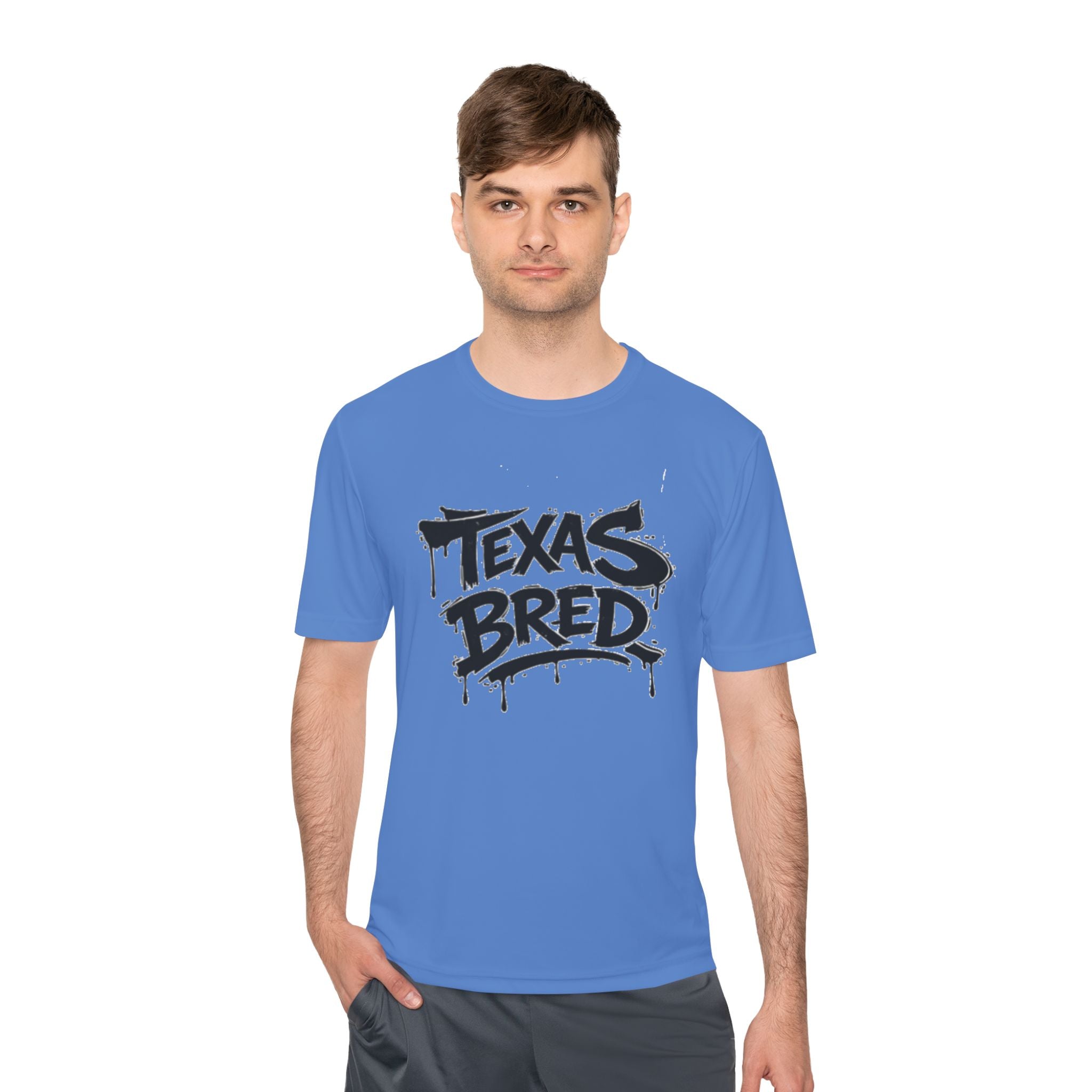 Texas Bred Moisture-Wicking Tee — Graffiti Style State Pride Shirt