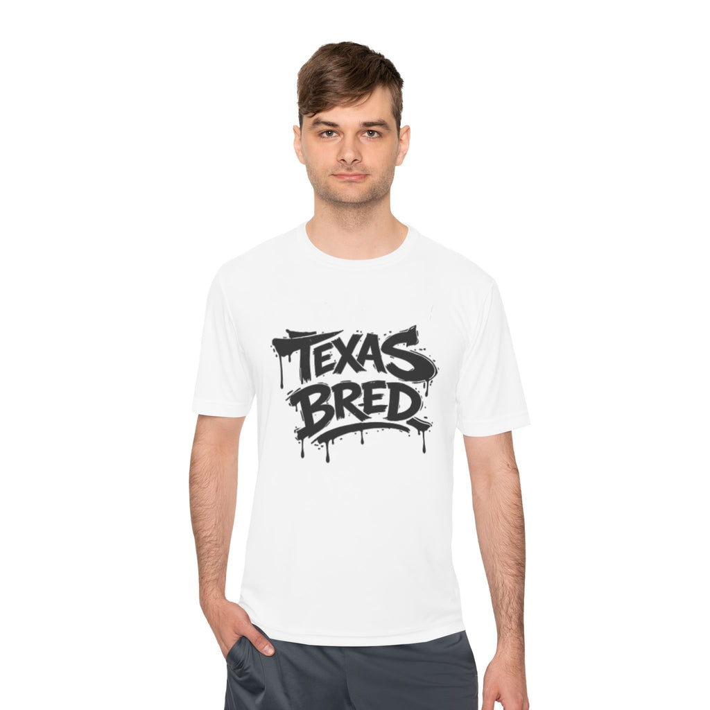 Texas Bred Moisture-Wicking Tee — Graffiti Style State Pride Shirt