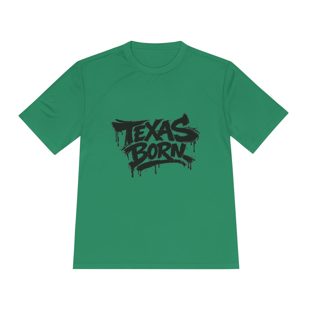 Texas Born Tee — Graffiti Style Texas Pride Moisture-Wicking Shirt