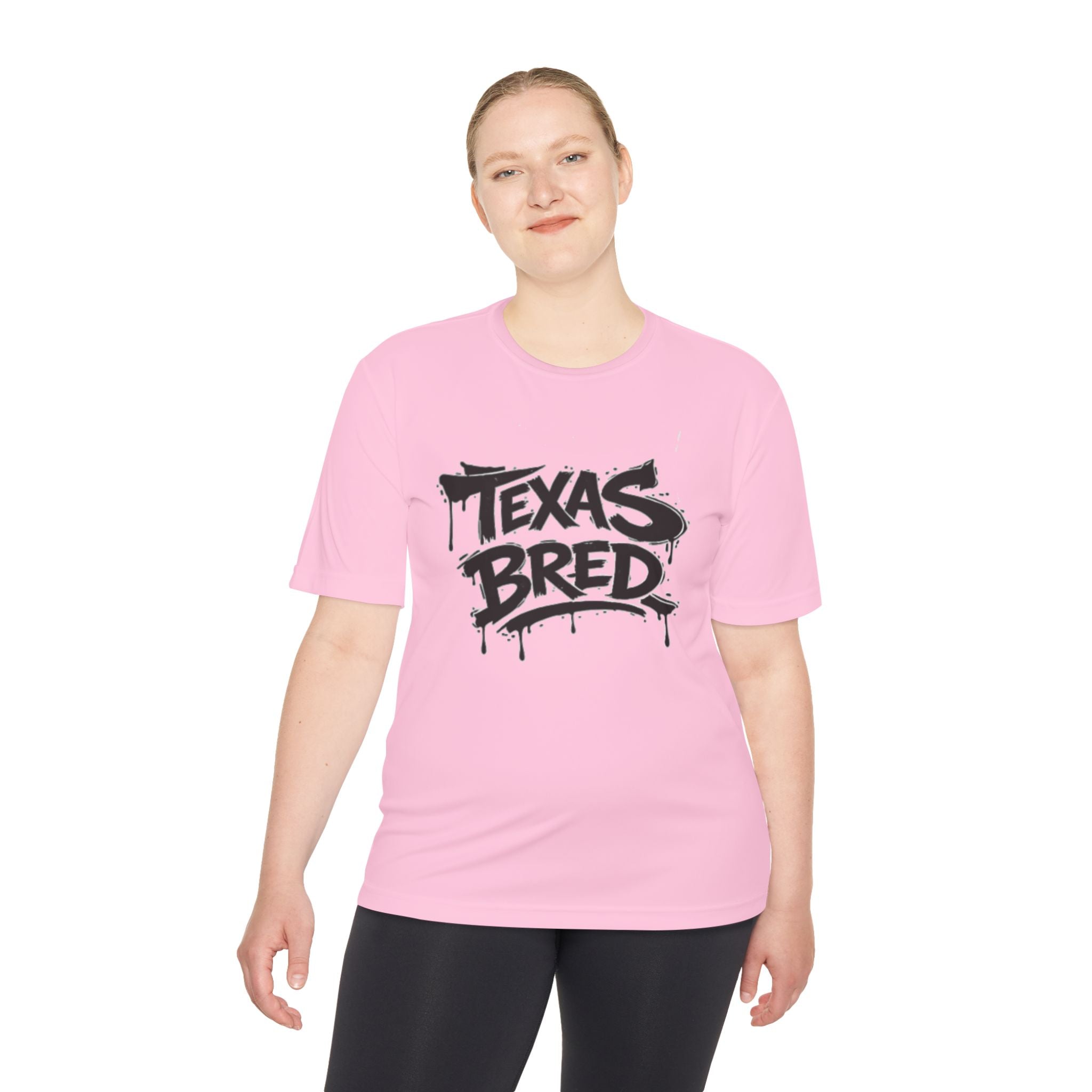 Texas Bred Moisture-Wicking Tee — Graffiti Style State Pride Shirt