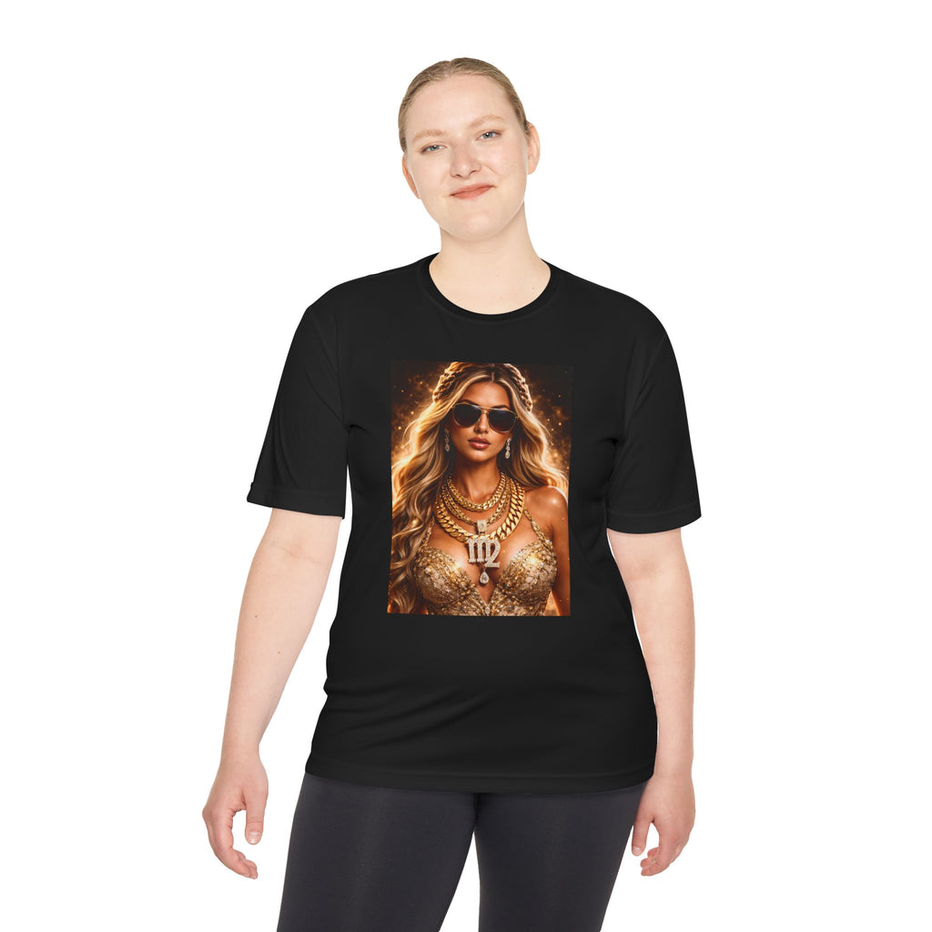 Virgo Goddess Graphic Tee — Zodiac Gold Portrait Tee