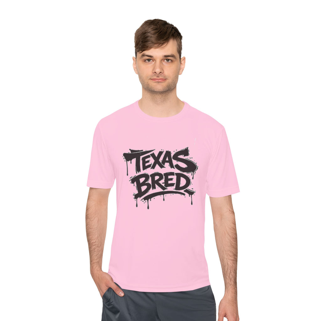 Texas Bred Moisture-Wicking Tee — Graffiti Style State Pride Shirt