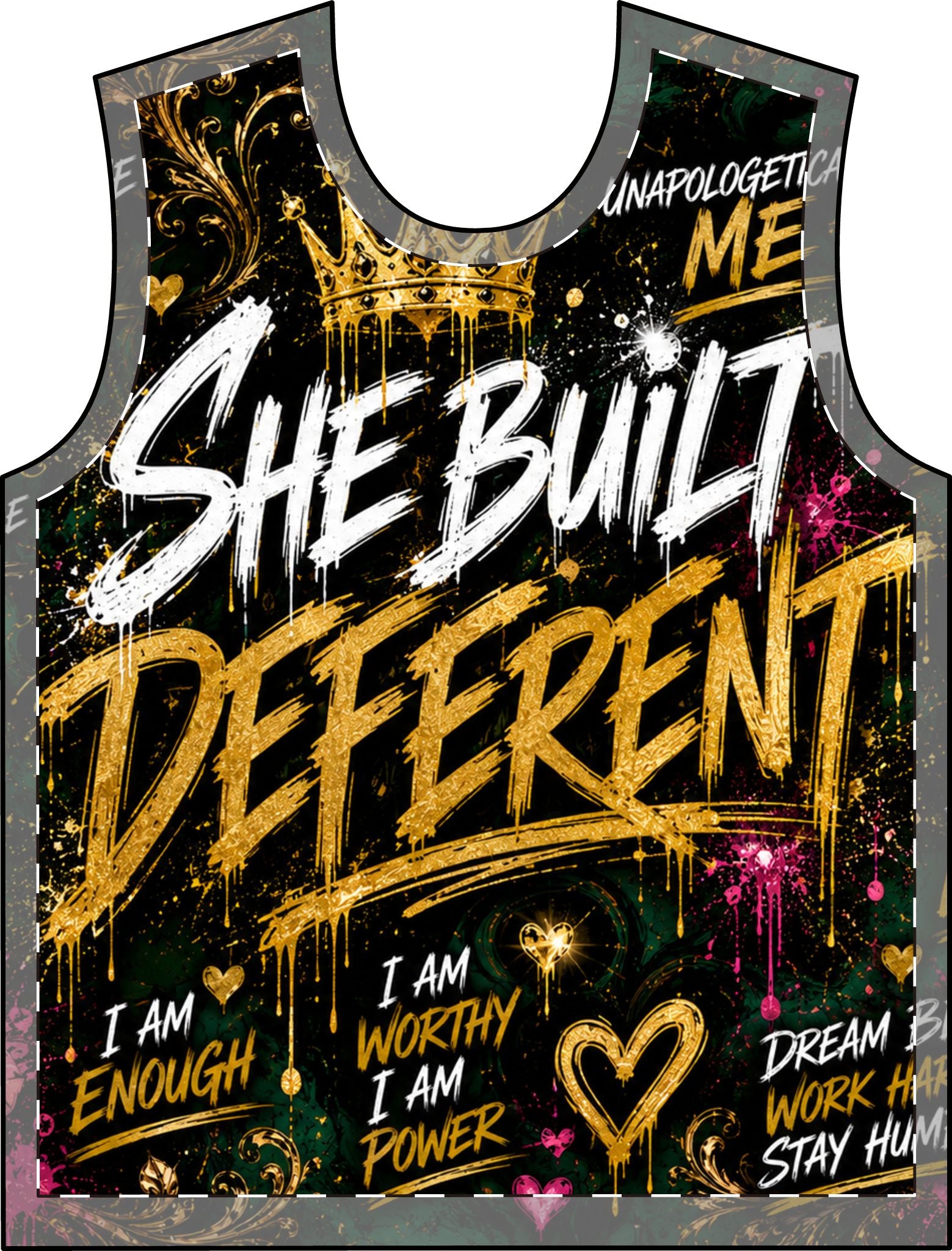 Graphic T-Shirt — "She Built Different" Empowerment Tee for Women