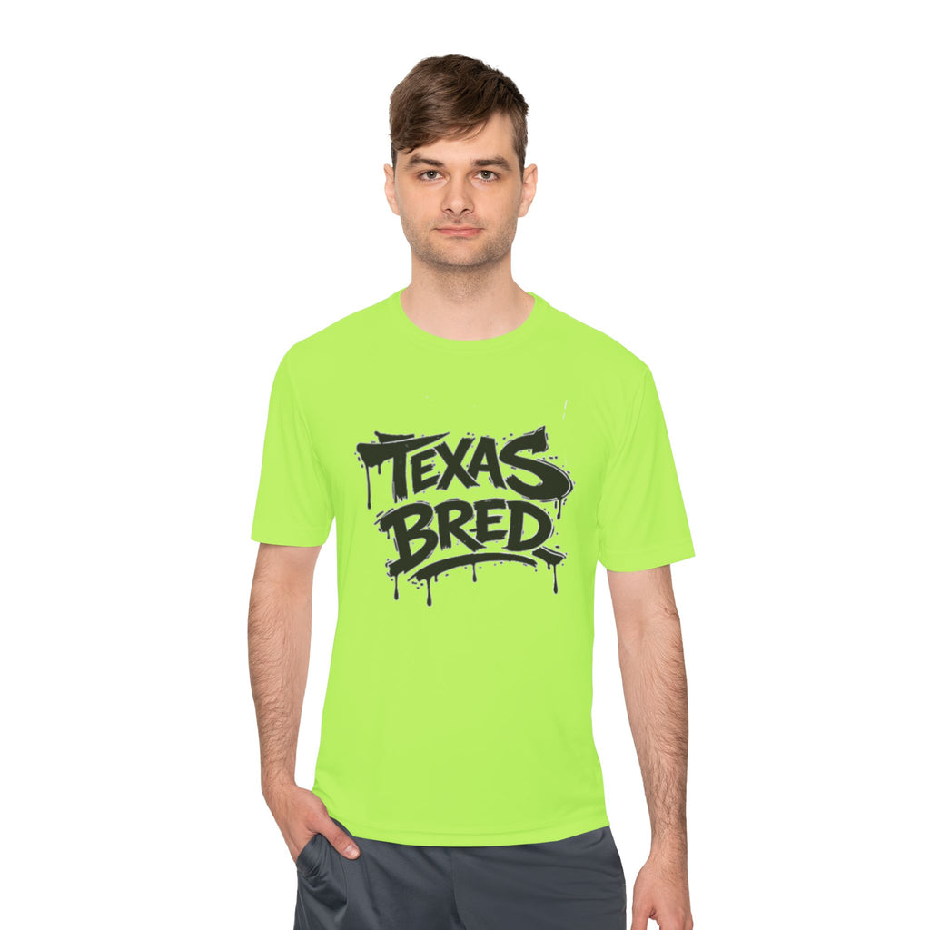 Texas Bred Moisture-Wicking Tee — Graffiti Style State Pride Shirt