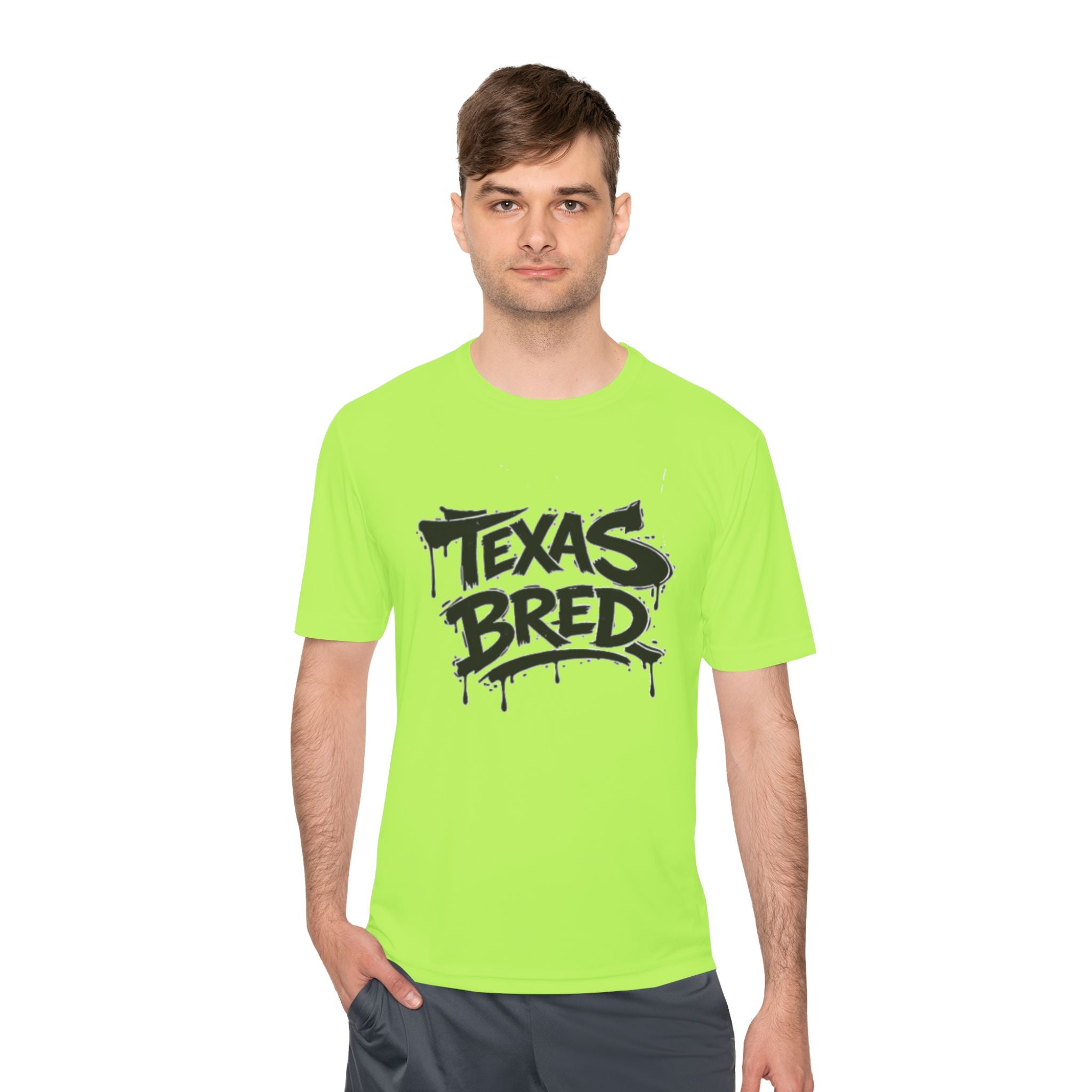 Texas Bred Moisture-Wicking Tee — Graffiti Style State Pride Shirt