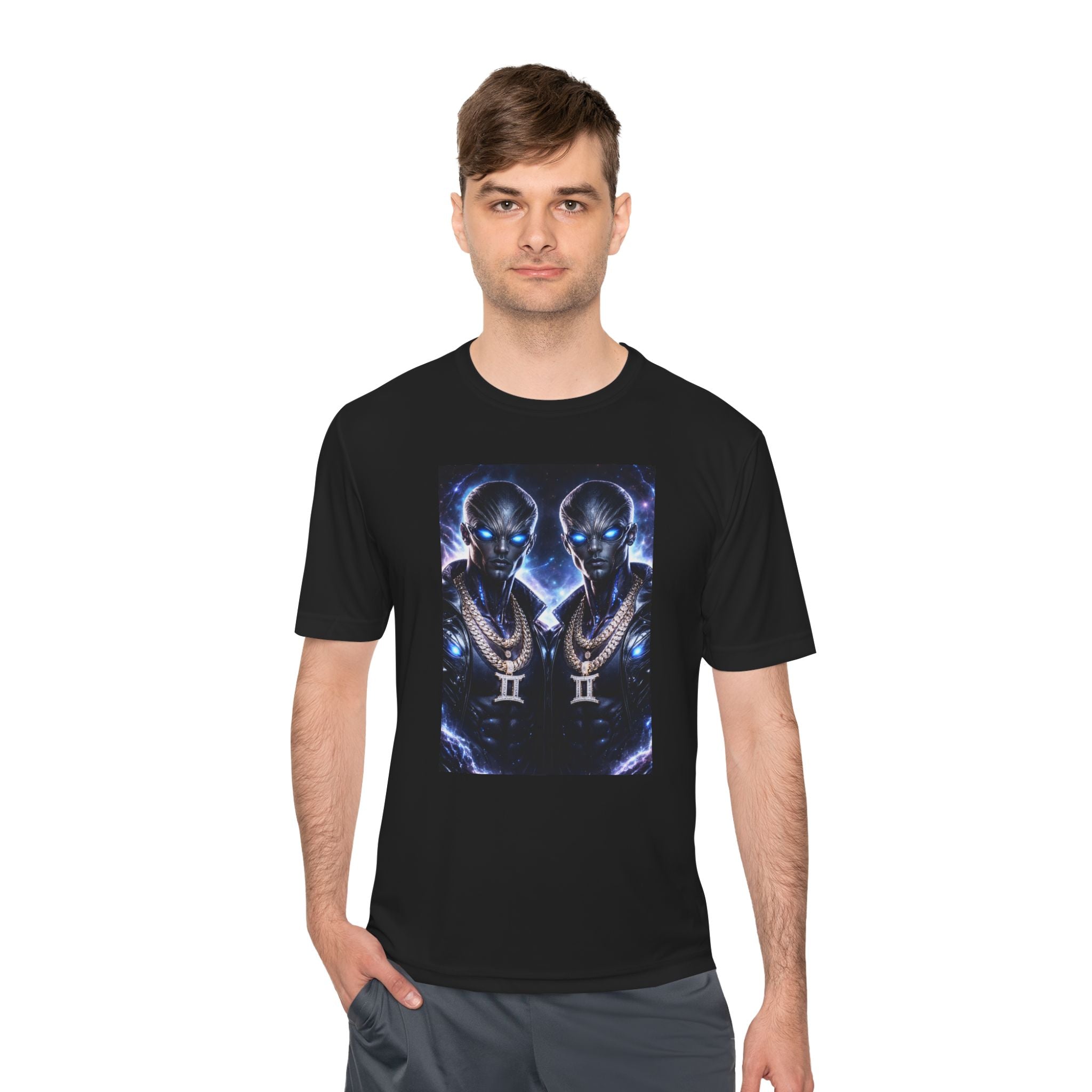 Gemini Cosmic Twins Tee — Zodiac Gemini Astral Graphic Shirt