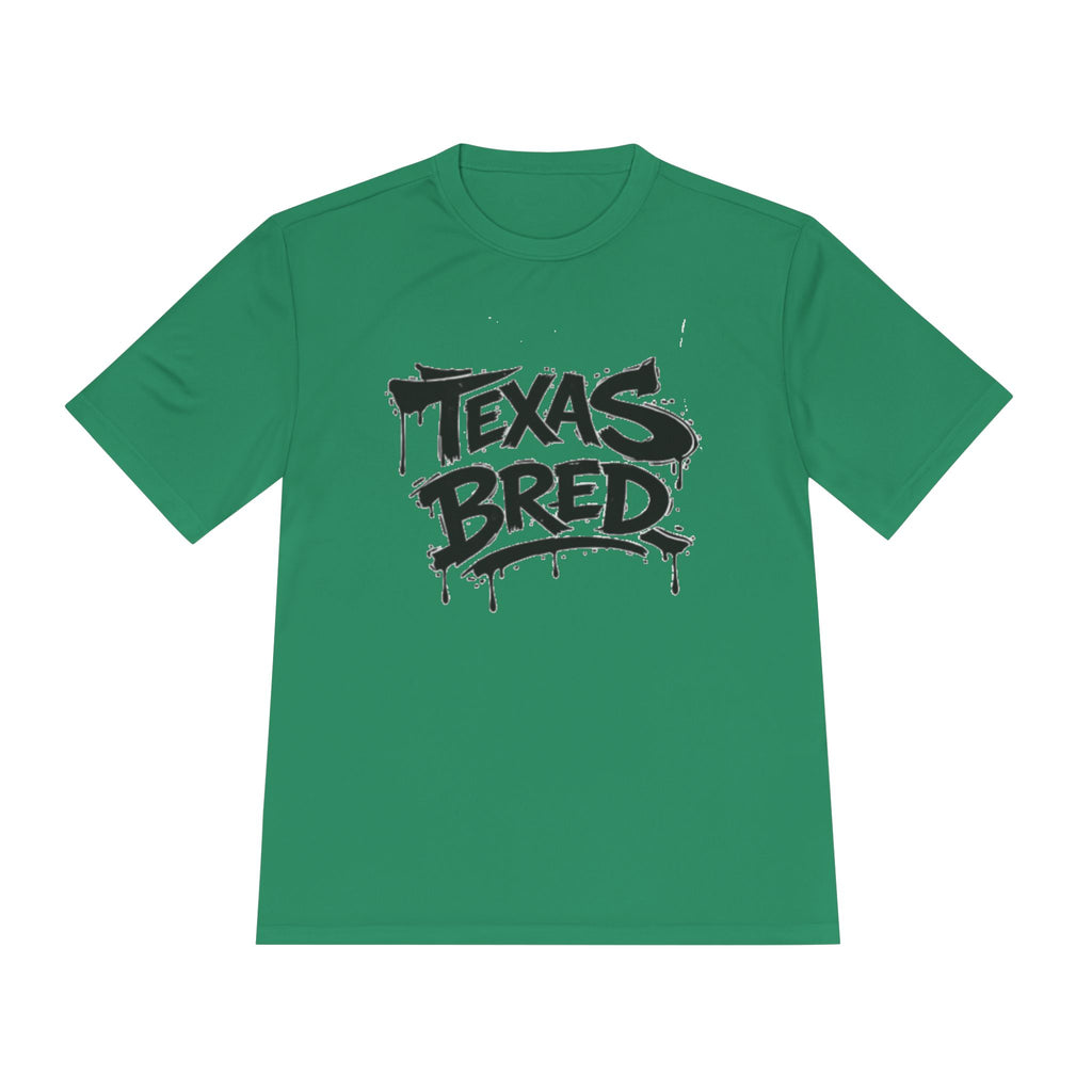 Texas Bred Moisture-Wicking Tee — Graffiti Style State Pride Shirt