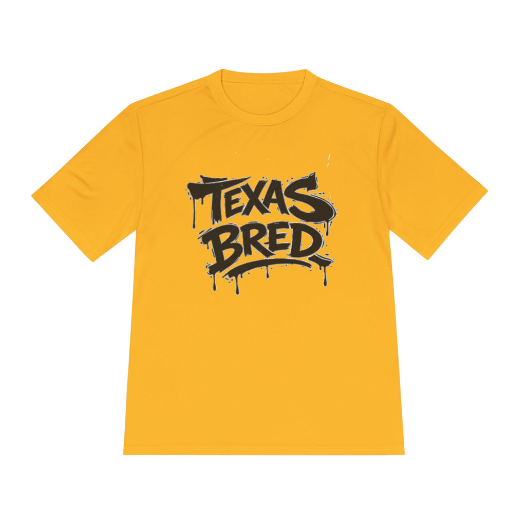 Texas Bred Moisture-Wicking Tee — Graffiti Style State Pride Shirt