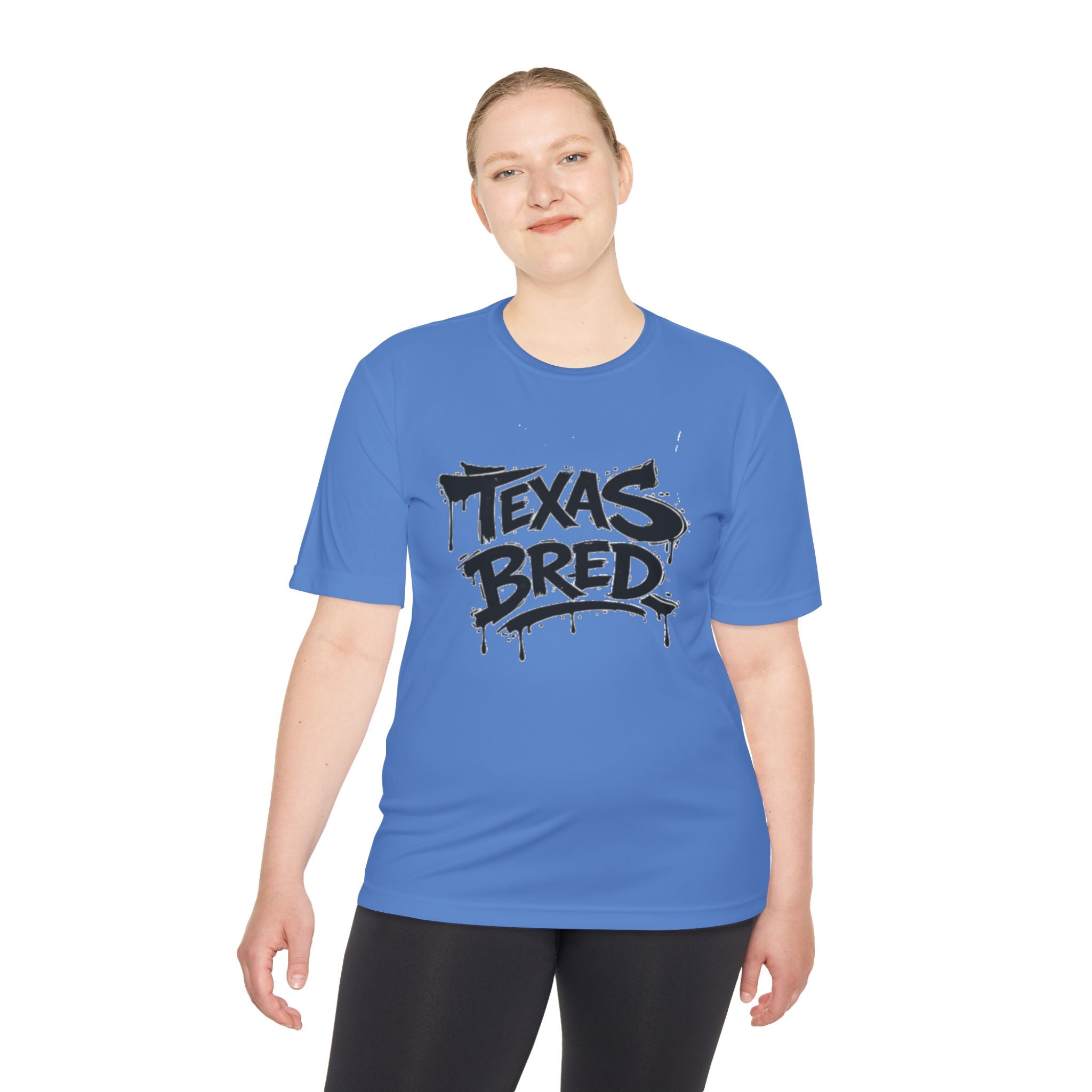 Texas Bred Moisture-Wicking Tee — Graffiti Style State Pride Shirt
