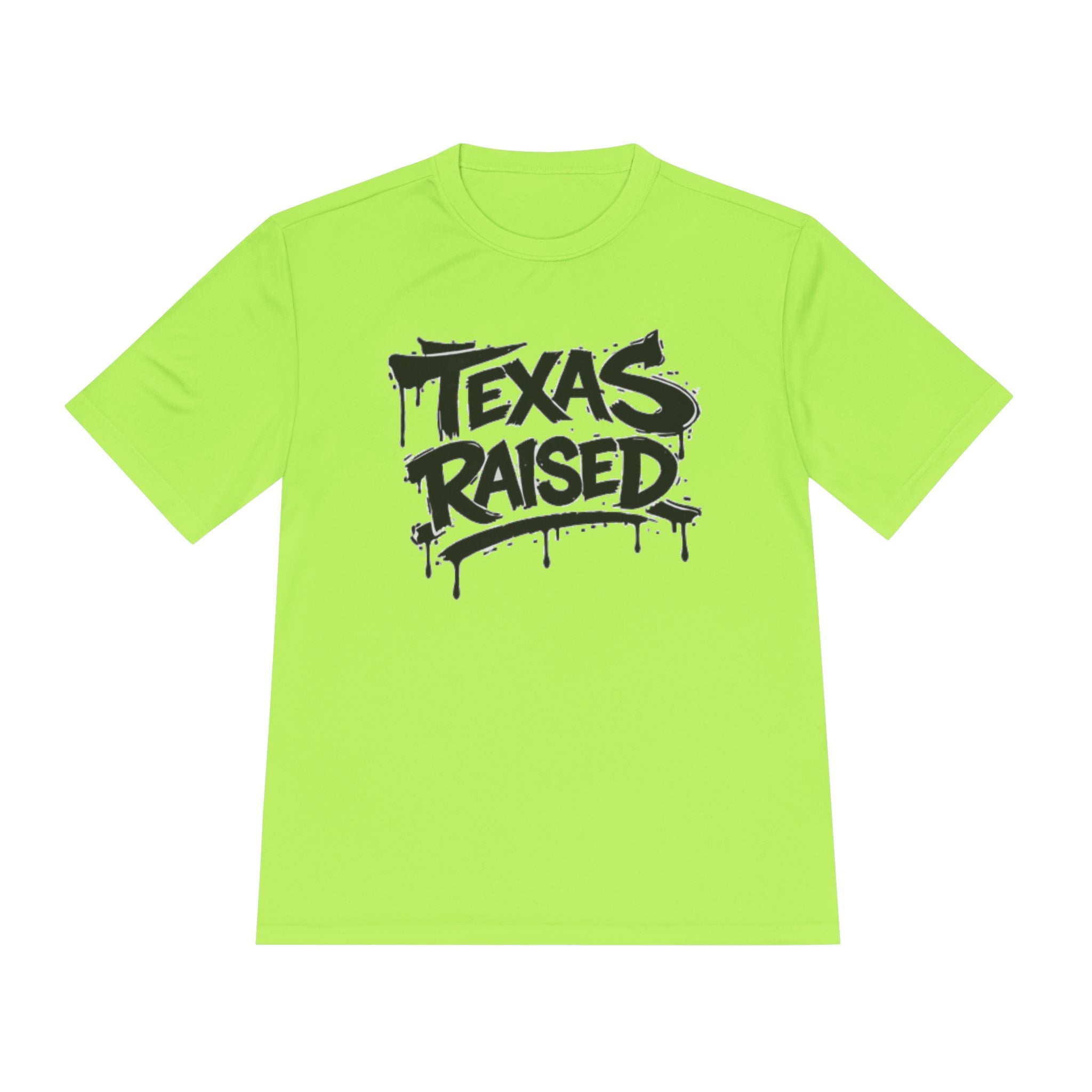Texas Raised Moisture-Wicking Tee — Bold Graffiti State Pride Shirt