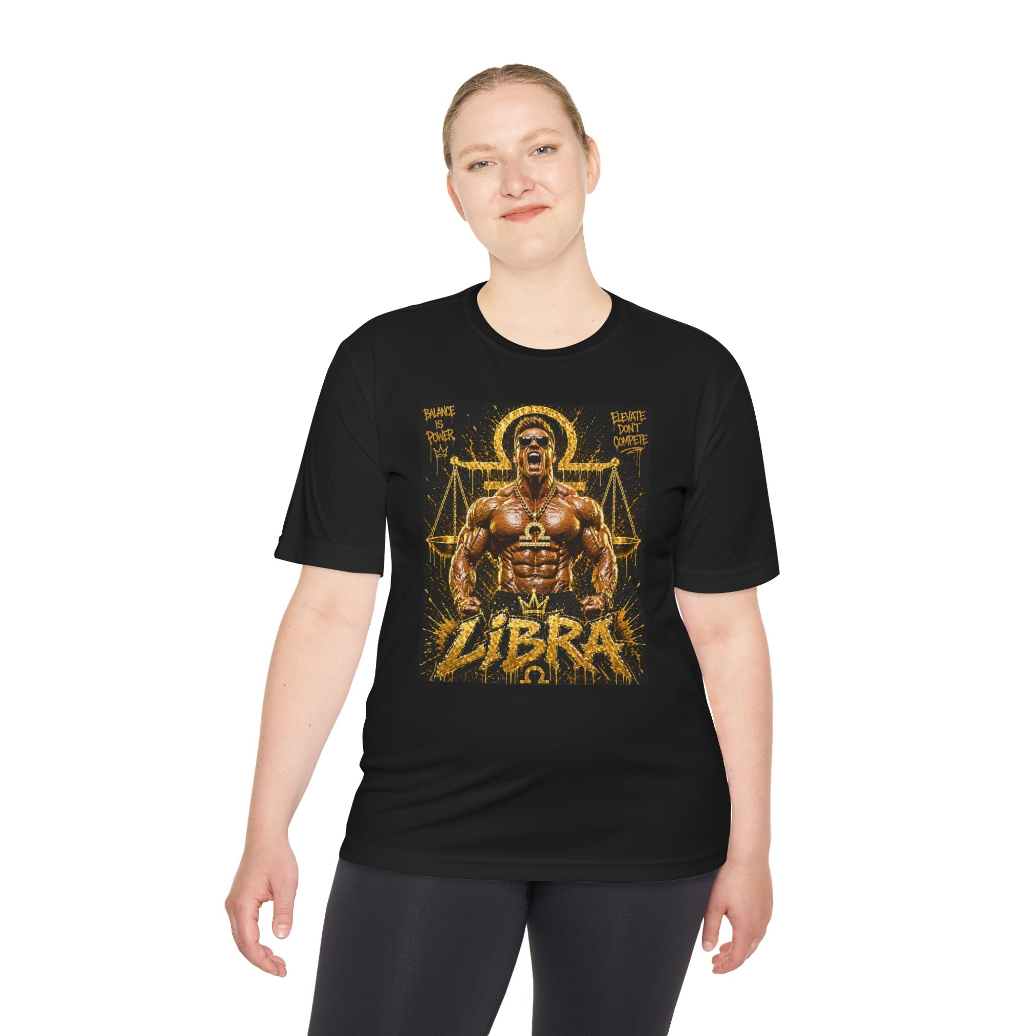 Libra Zodiac Tee — Muscular Scales Astrology Shirt