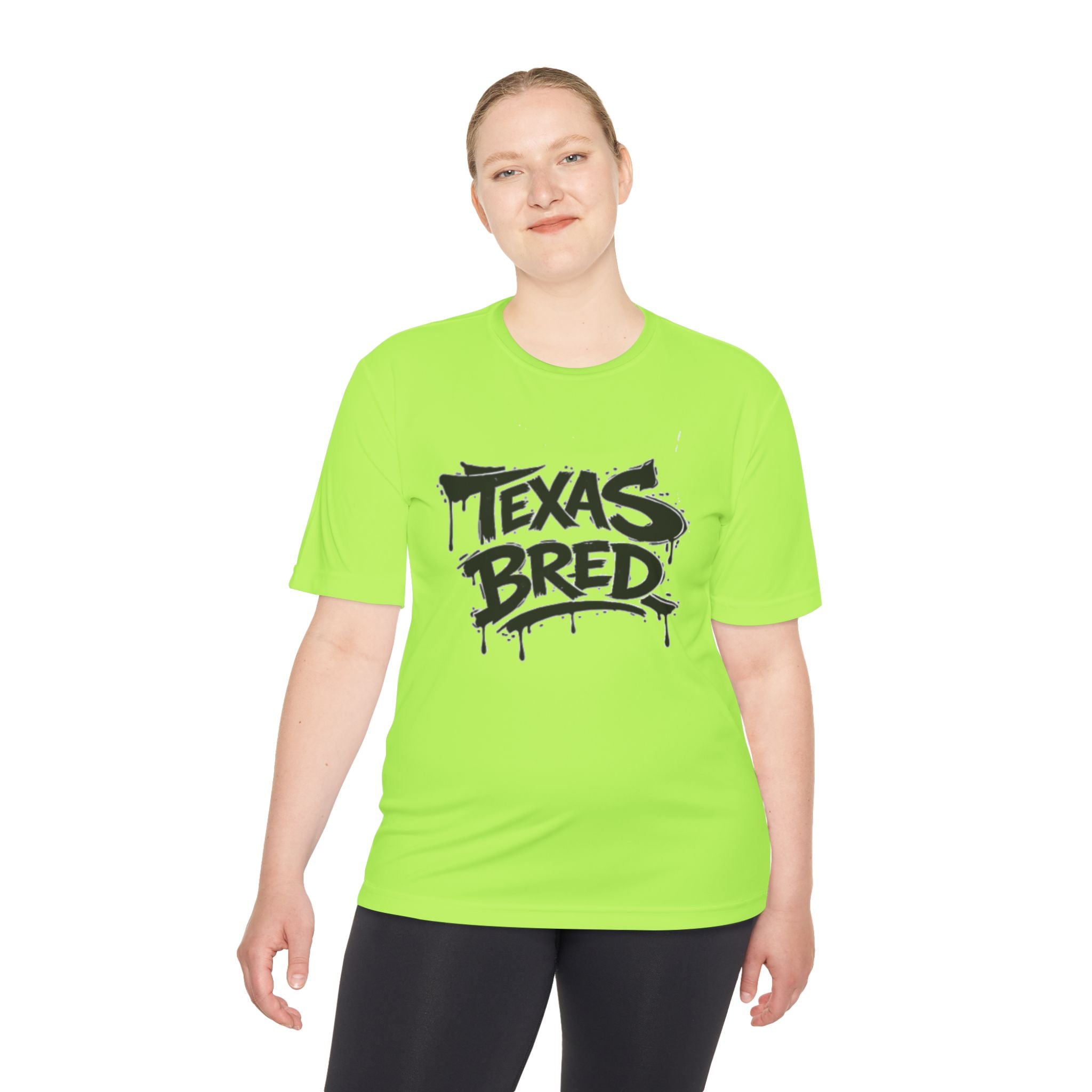 Texas Bred Moisture-Wicking Tee — Graffiti Style State Pride Shirt