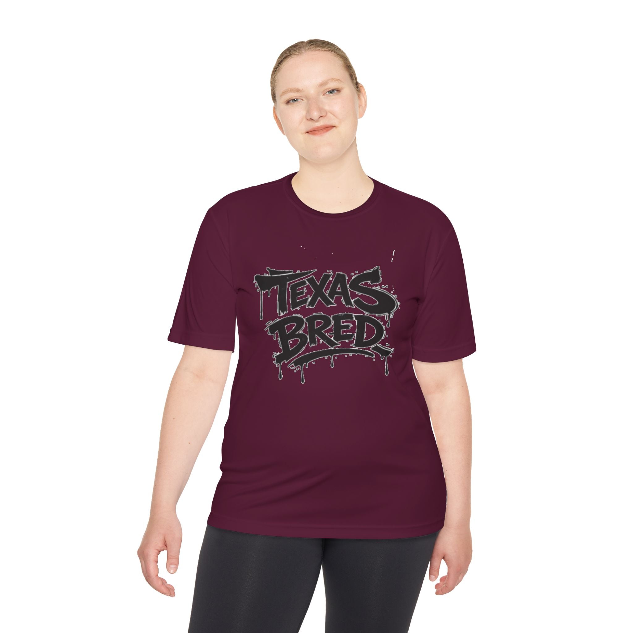 Texas Bred Moisture-Wicking Tee — Graffiti Style State Pride Shirt