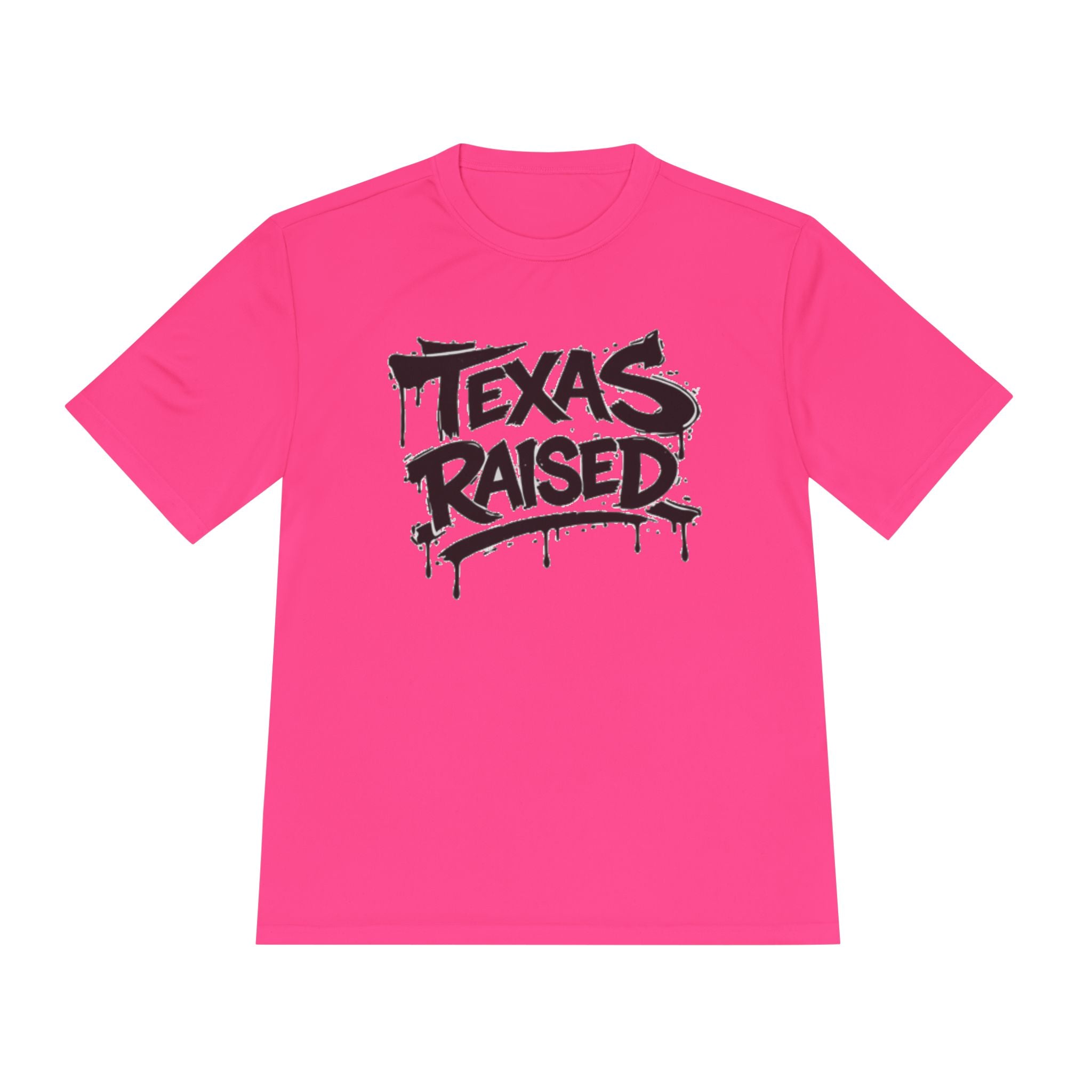Texas Raised Moisture-Wicking Tee — Bold Graffiti State Pride Shirt