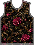 Baroque Rose Women's T-Shirt — Vintage Gold Scroll Floral All-Over Print