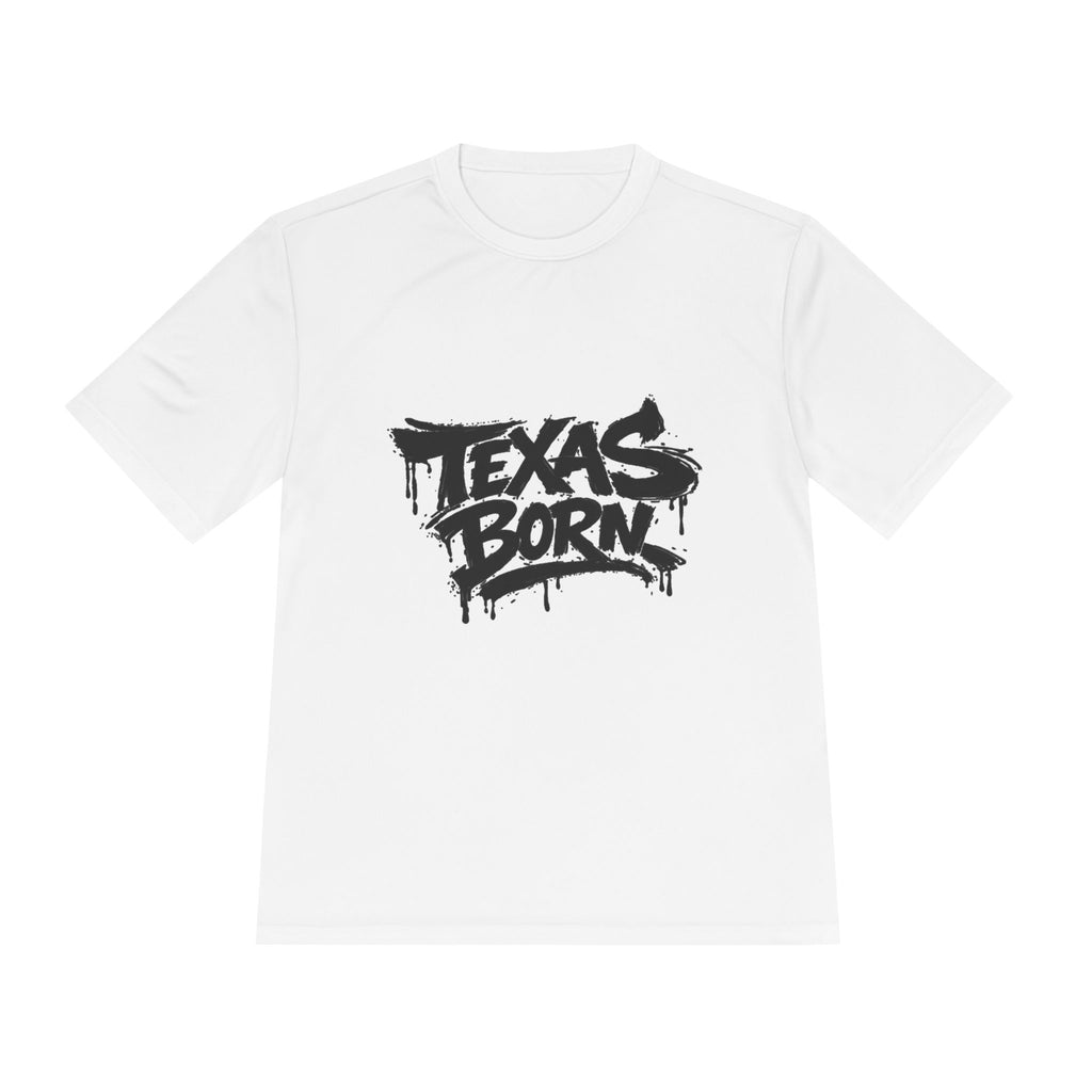 Texas Born Tee — Graffiti Style Texas Pride Moisture-Wicking Shirt
