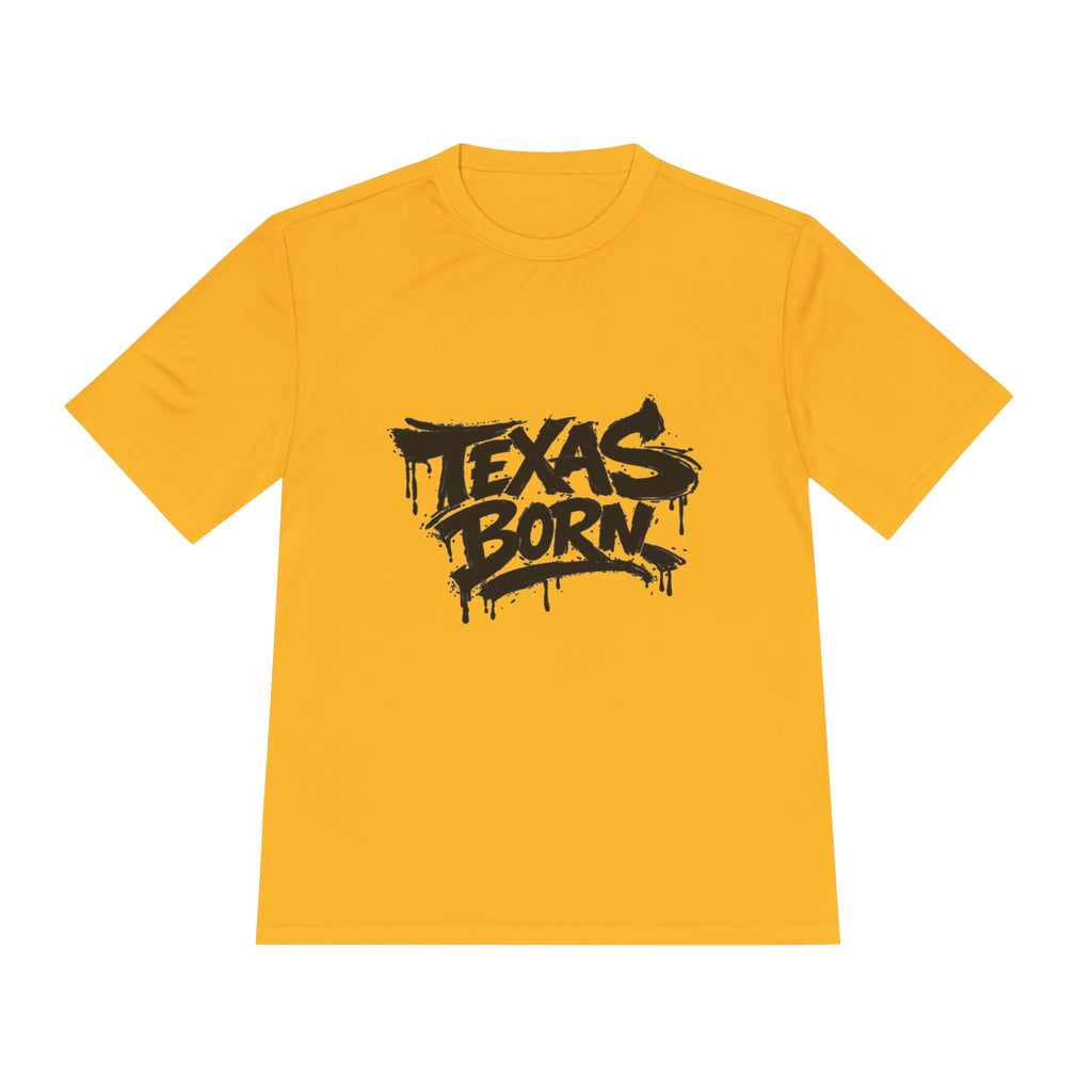 Texas Born Tee — Graffiti Style Texas Pride Moisture-Wicking Shirt