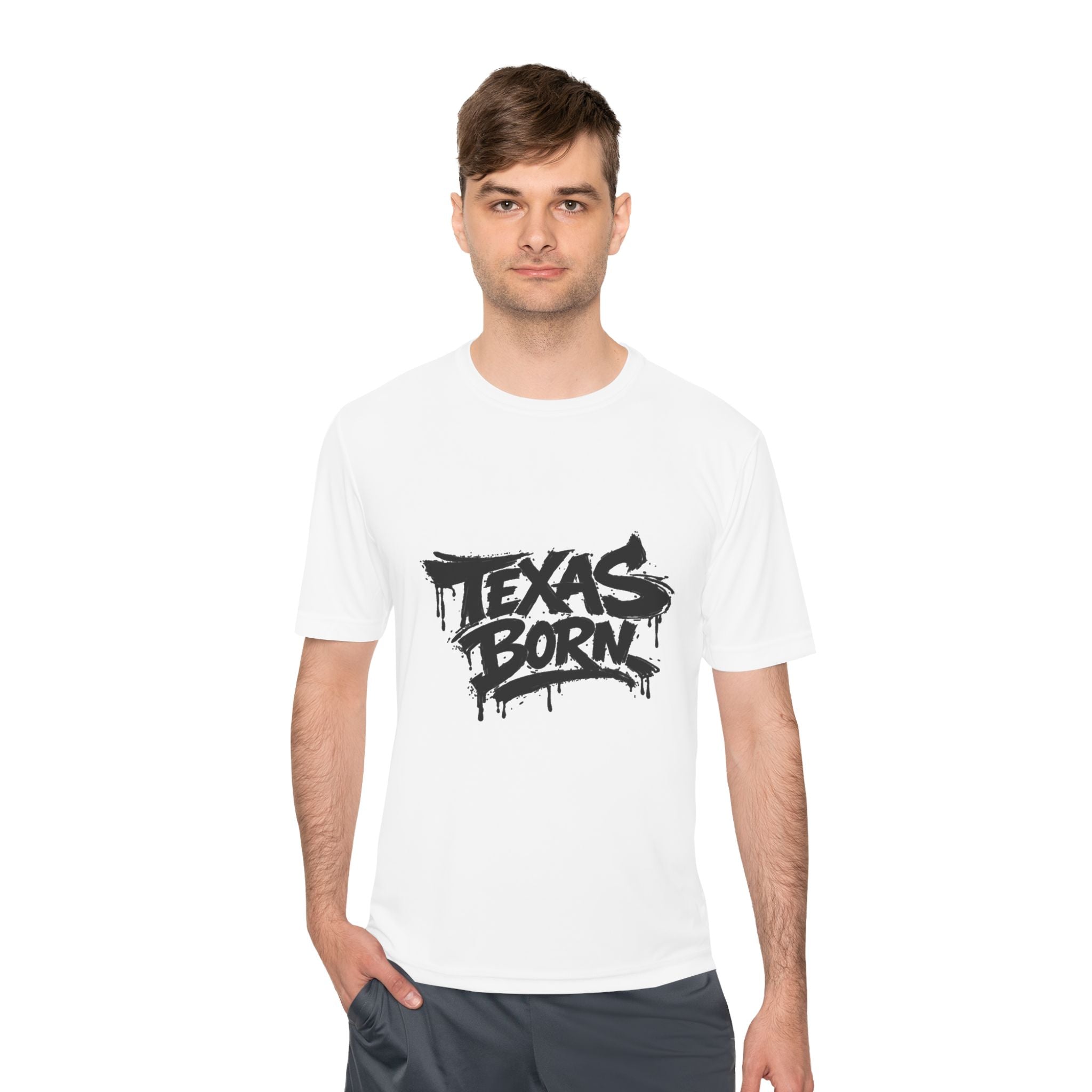 Texas Born Tee — Graffiti Style Texas Pride Moisture-Wicking Shirt