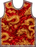 Dragon Print Women's T-Shirt – Red Gold Oriental All-Over Graphic Tee