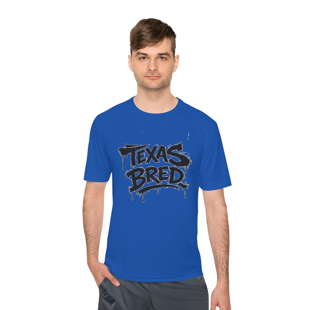 Texas Bred Moisture-Wicking Tee — Graffiti Style State Pride Shirt