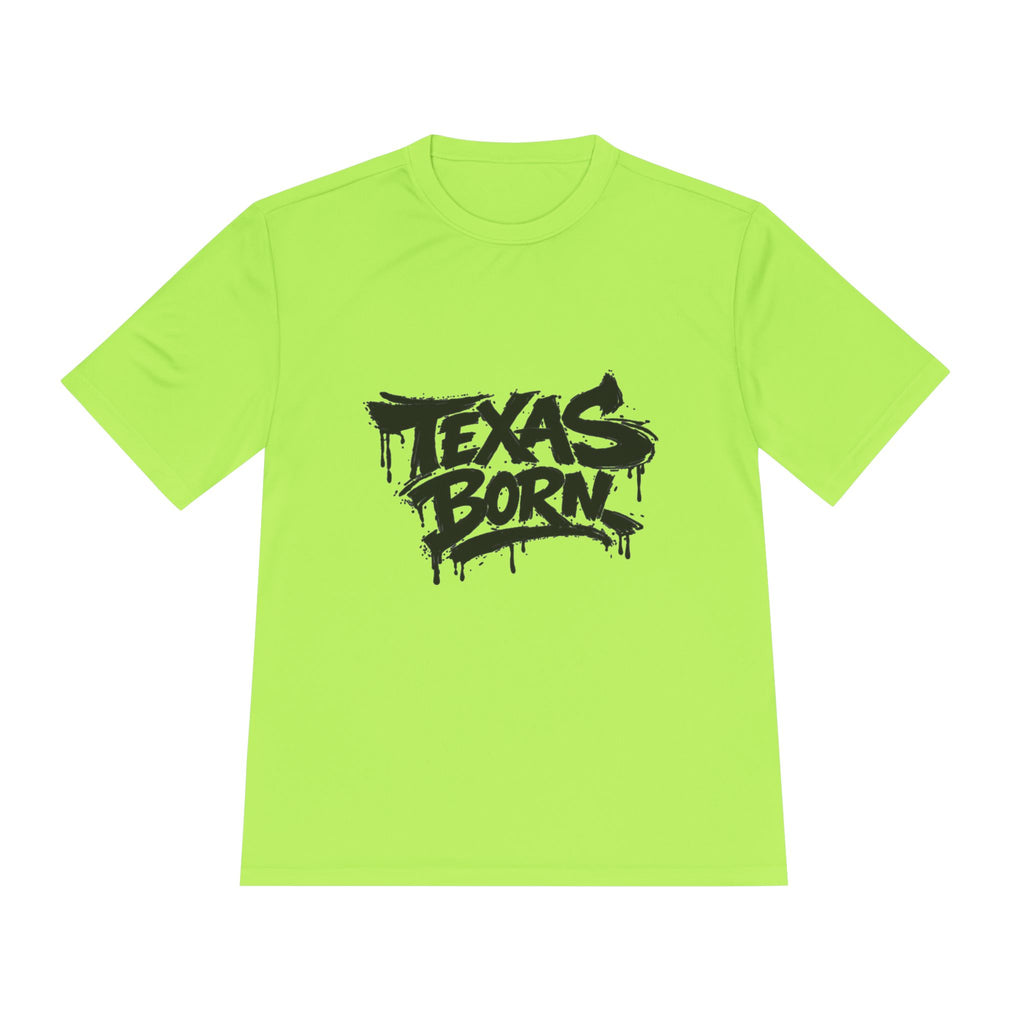 Texas Born Tee — Graffiti Style Texas Pride Moisture-Wicking Shirt