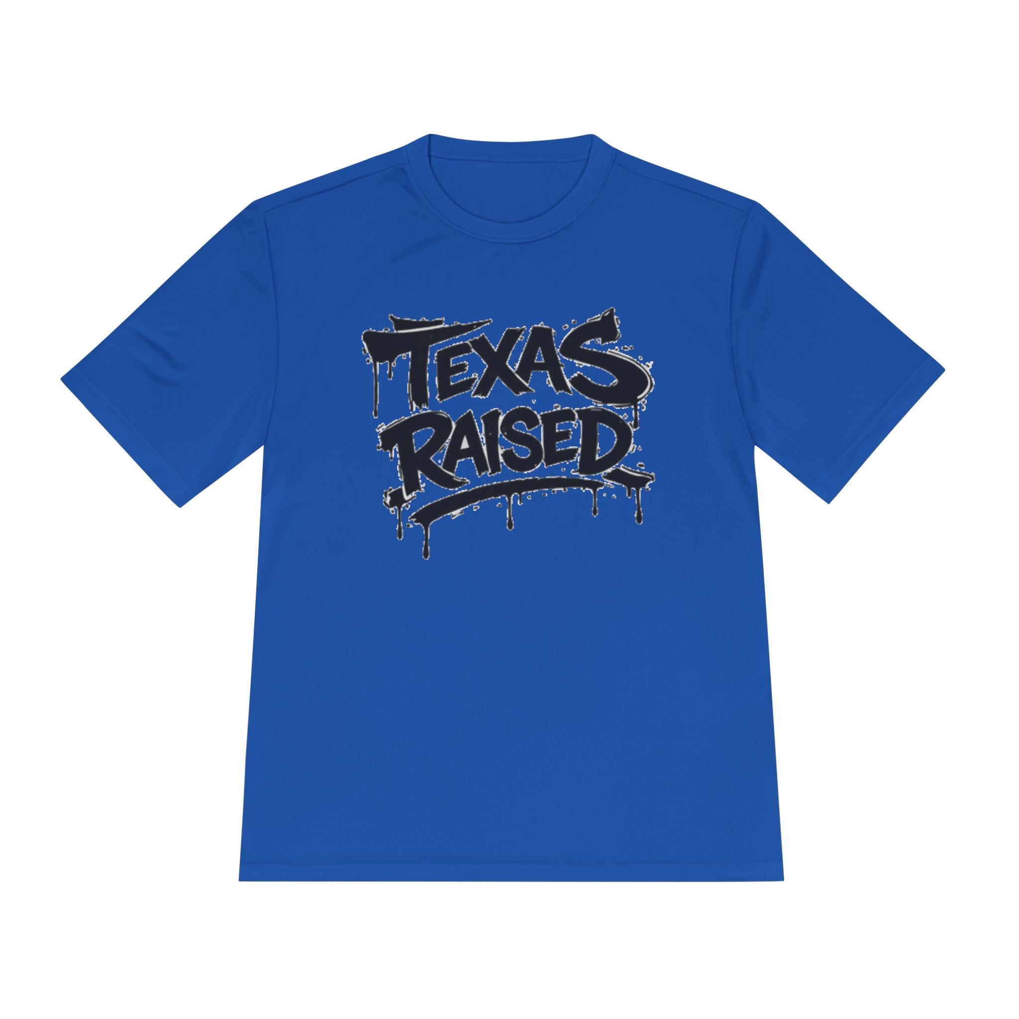 Texas Raised Moisture-Wicking Tee — Bold Graffiti State Pride Shirt