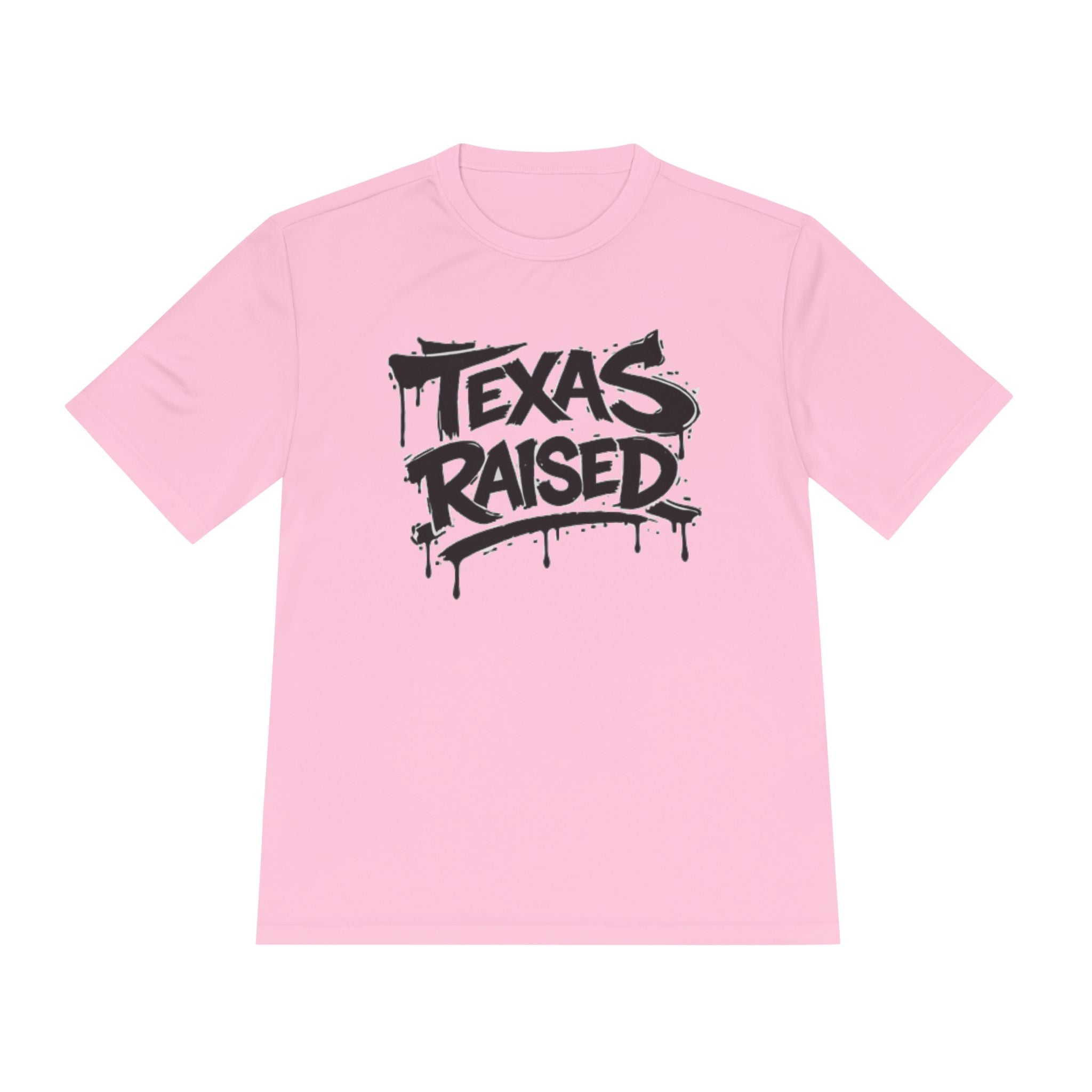 Texas Raised Moisture-Wicking Tee — Bold Graffiti State Pride Shirt