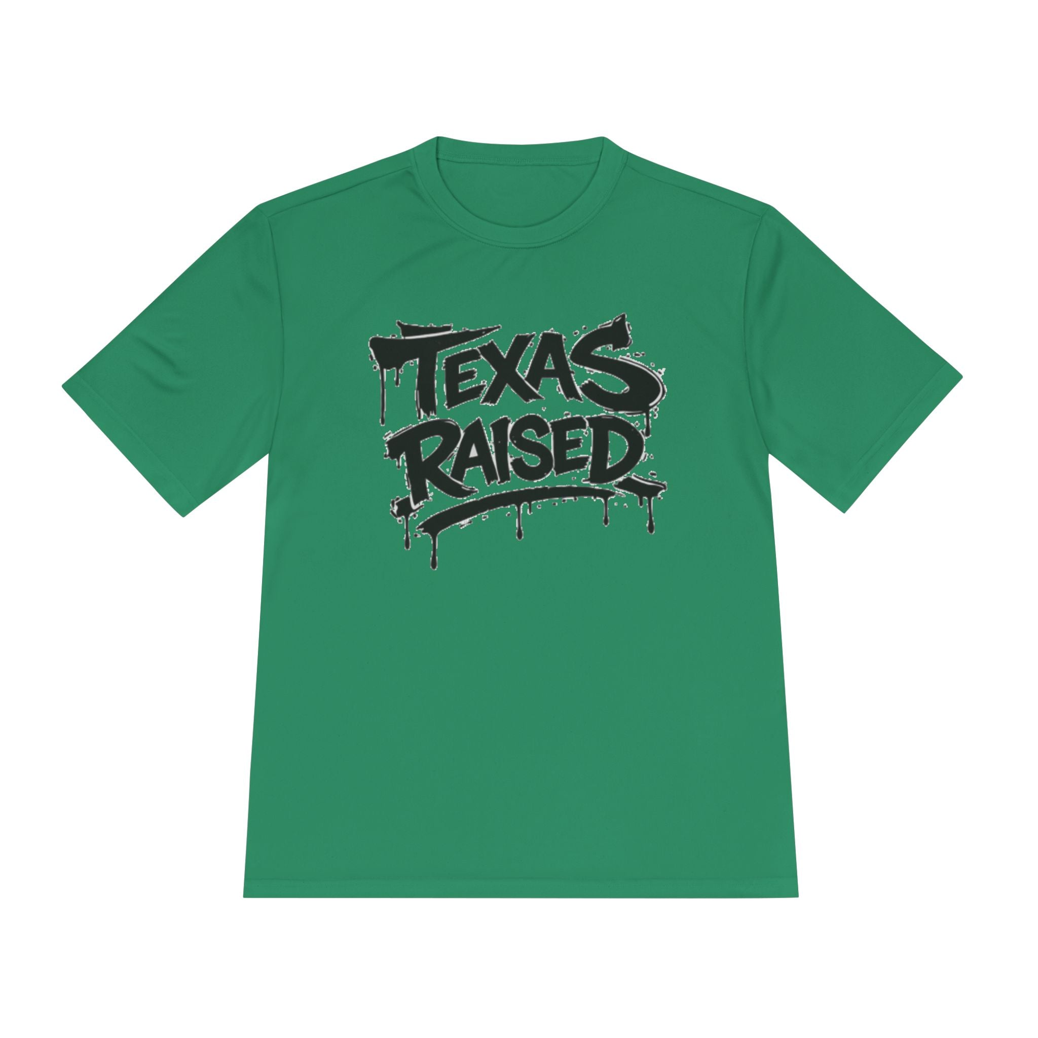 Texas Raised Moisture-Wicking Tee — Bold Graffiti State Pride Shirt