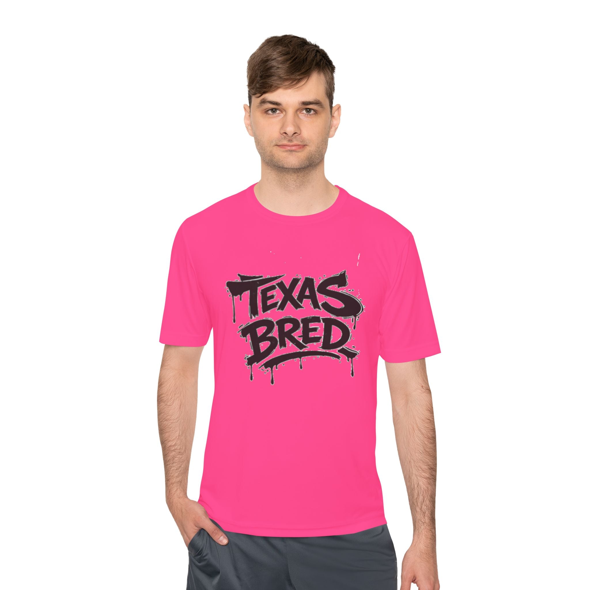 Texas Bred Moisture-Wicking Tee — Graffiti Style State Pride Shirt