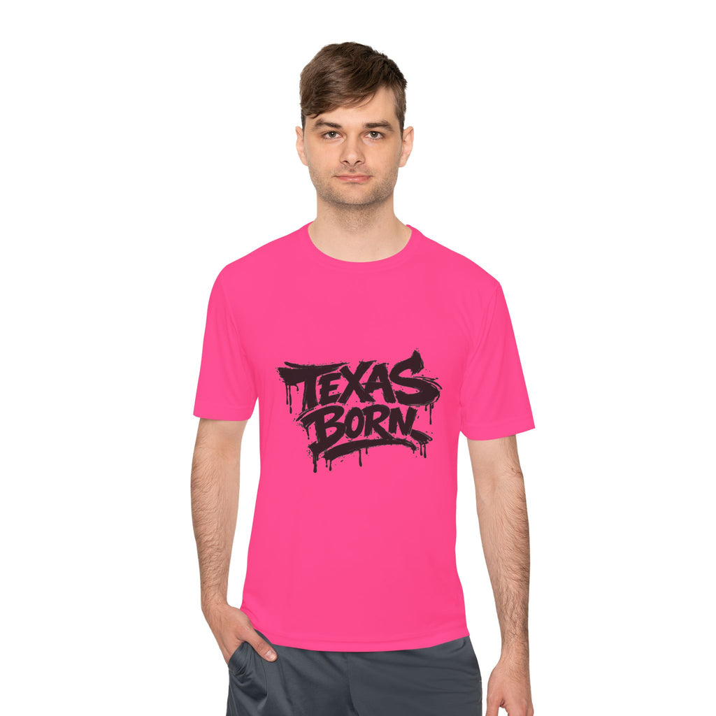 Texas Born Tee — Graffiti Style Texas Pride Moisture-Wicking Shirt