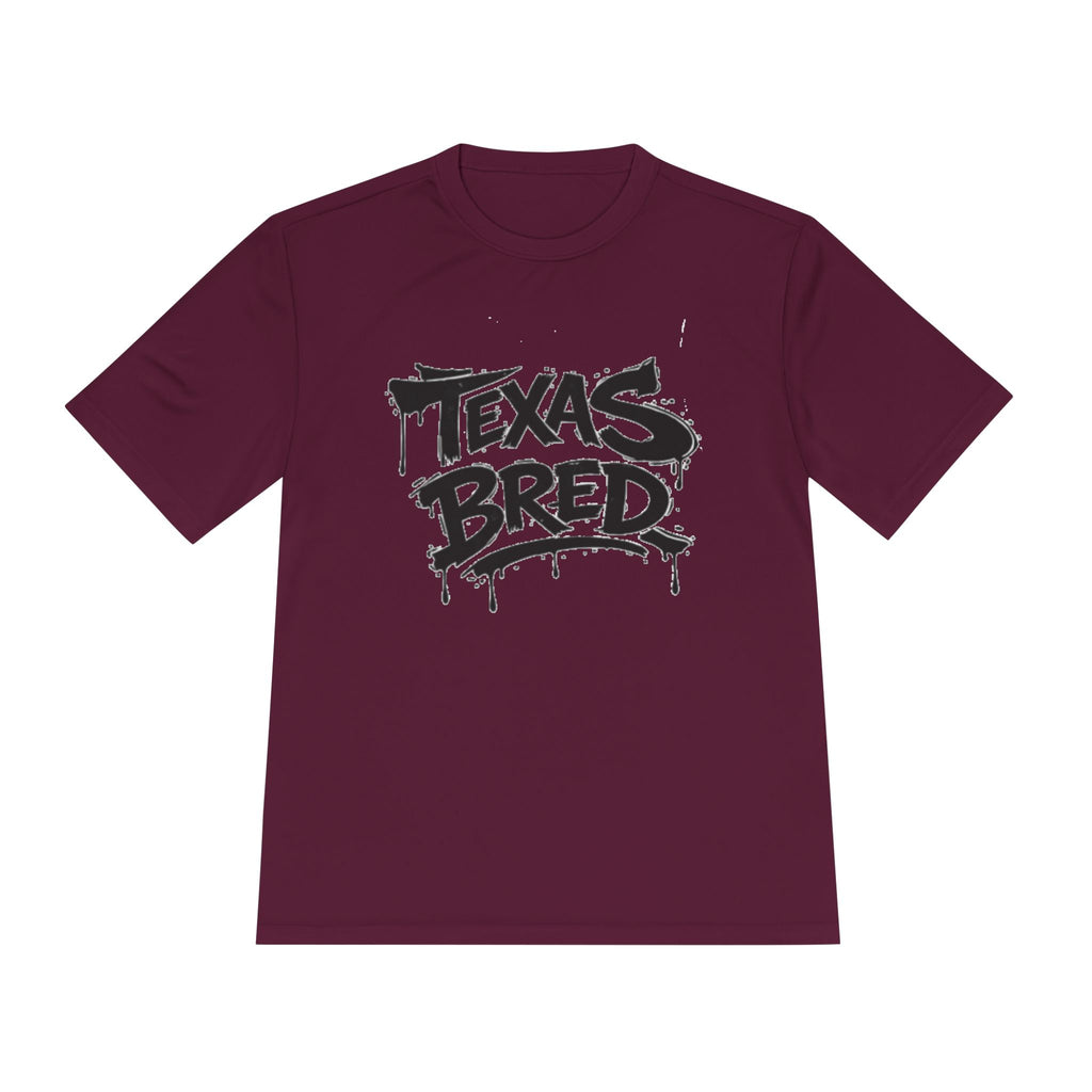 Texas Bred Moisture-Wicking Tee — Graffiti Style State Pride Shirt