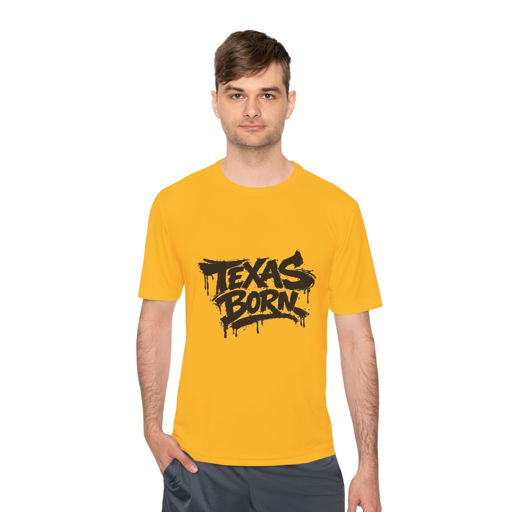 Texas Born Tee — Graffiti Style Texas Pride Moisture-Wicking Shirt