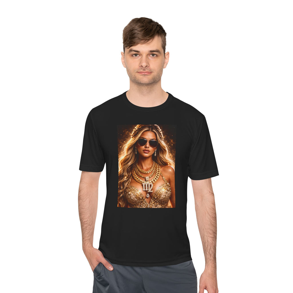 Virgo Goddess Graphic Tee — Zodiac Gold Portrait Tee