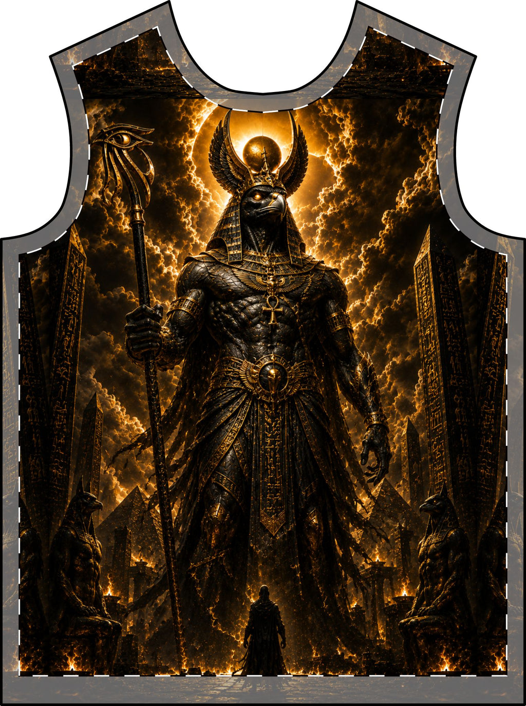 Ra Warrior T-Shirt — Mythic Egyptian Chief  God Graphic Tee