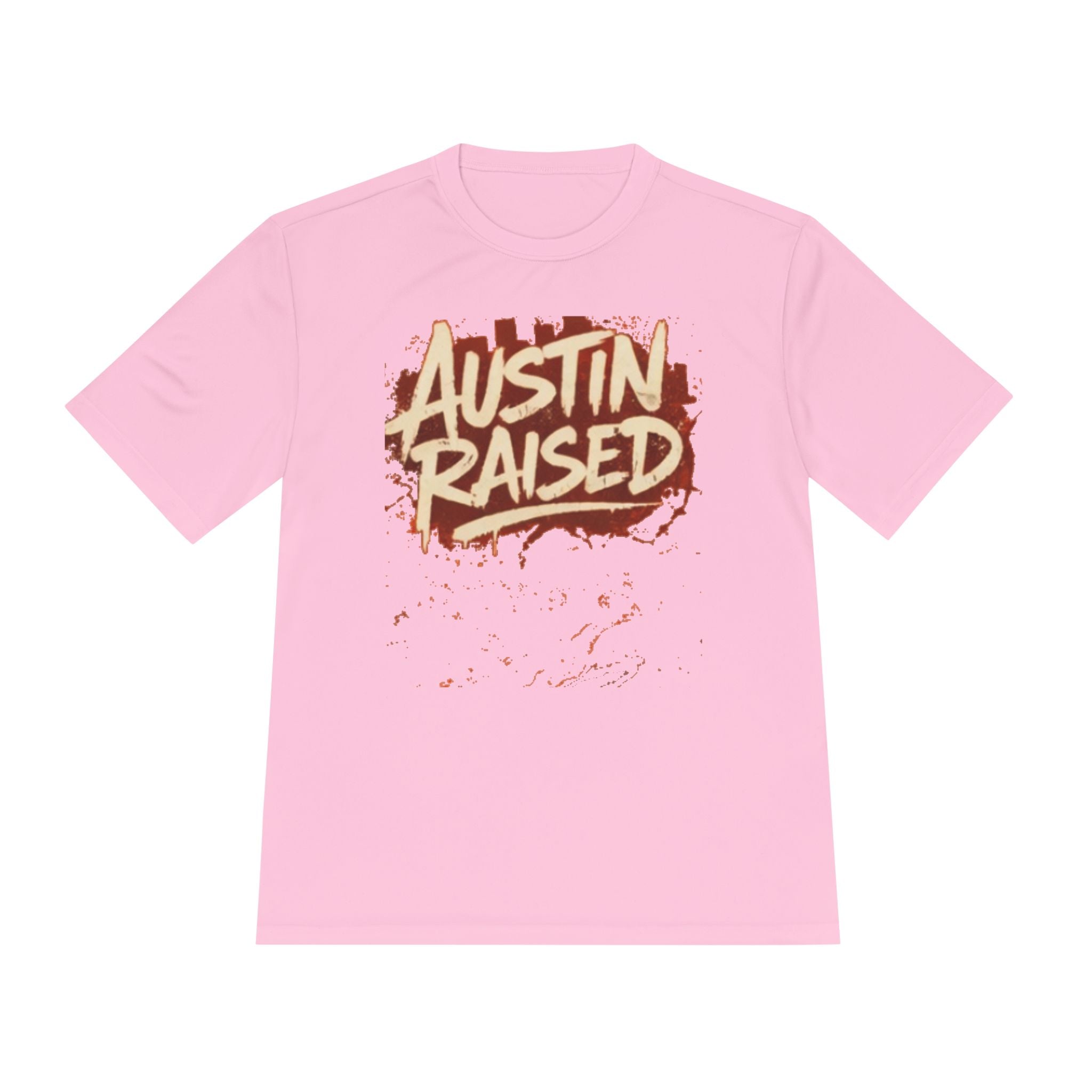 Austin Raised Moisture-Wicking Tee — Retro Graffiti Texas Pride Shirt