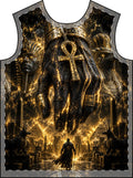 Egyptian Ankh Fantasy T-Shirt — Golden Pharaoh Warrior All-Over Print
