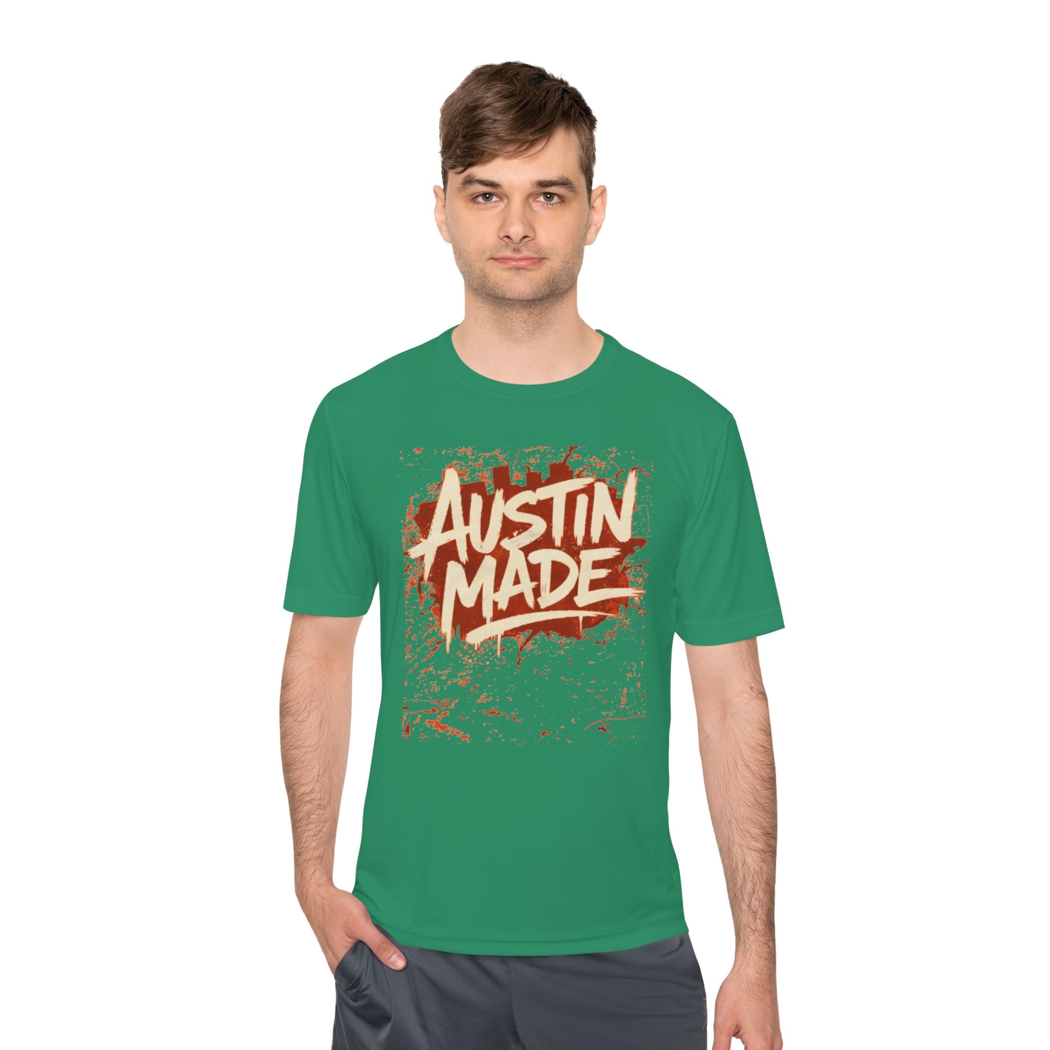 Austin Made Tee — Rustic Brush Script Graphic T‑Shirt