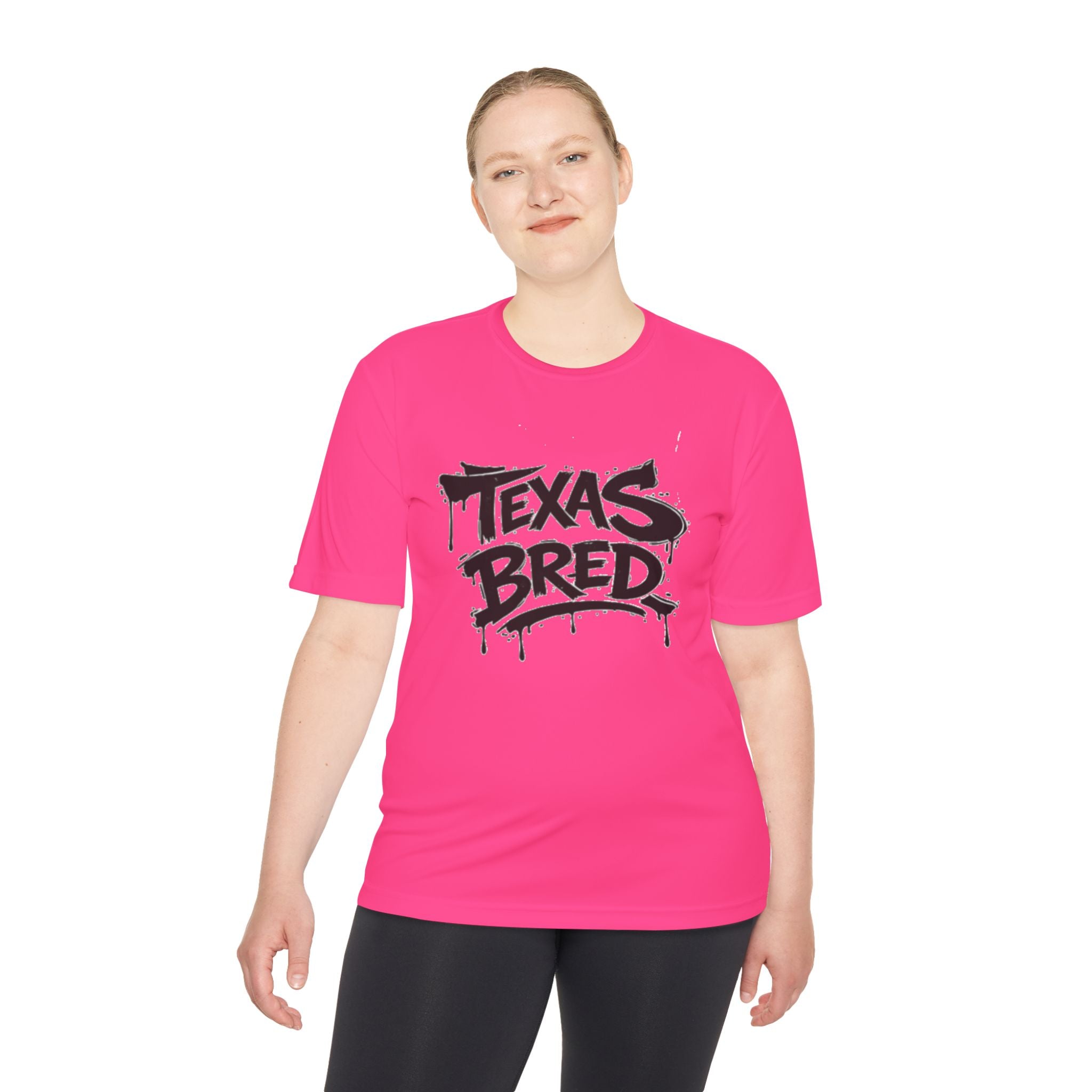 Texas Bred Moisture-Wicking Tee — Graffiti Style State Pride Shirt