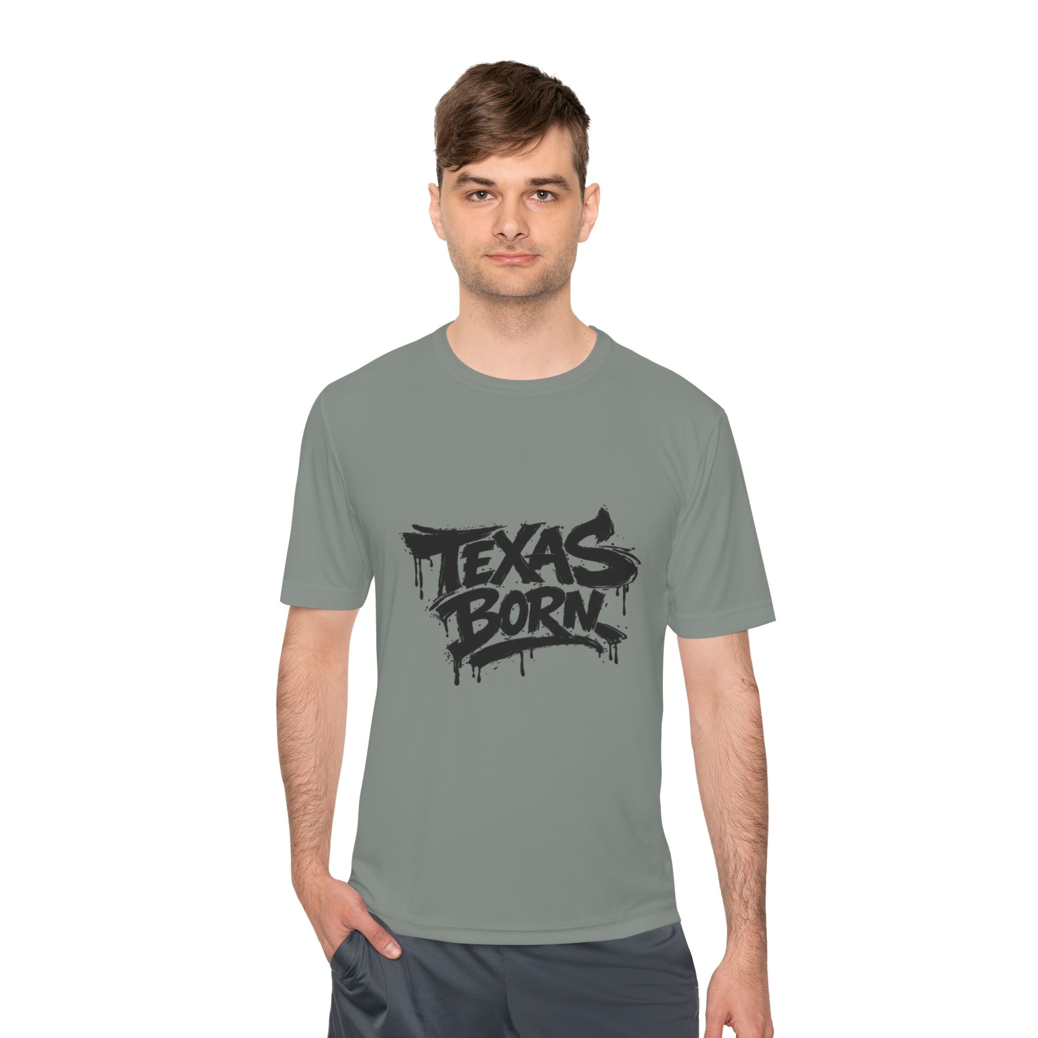 Texas Born Tee — Graffiti Style Texas Pride Moisture-Wicking Shirt