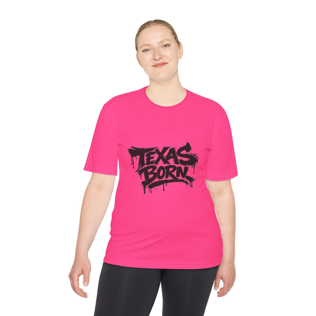 Texas Born Tee — Graffiti Style Texas Pride Moisture-Wicking Shirt