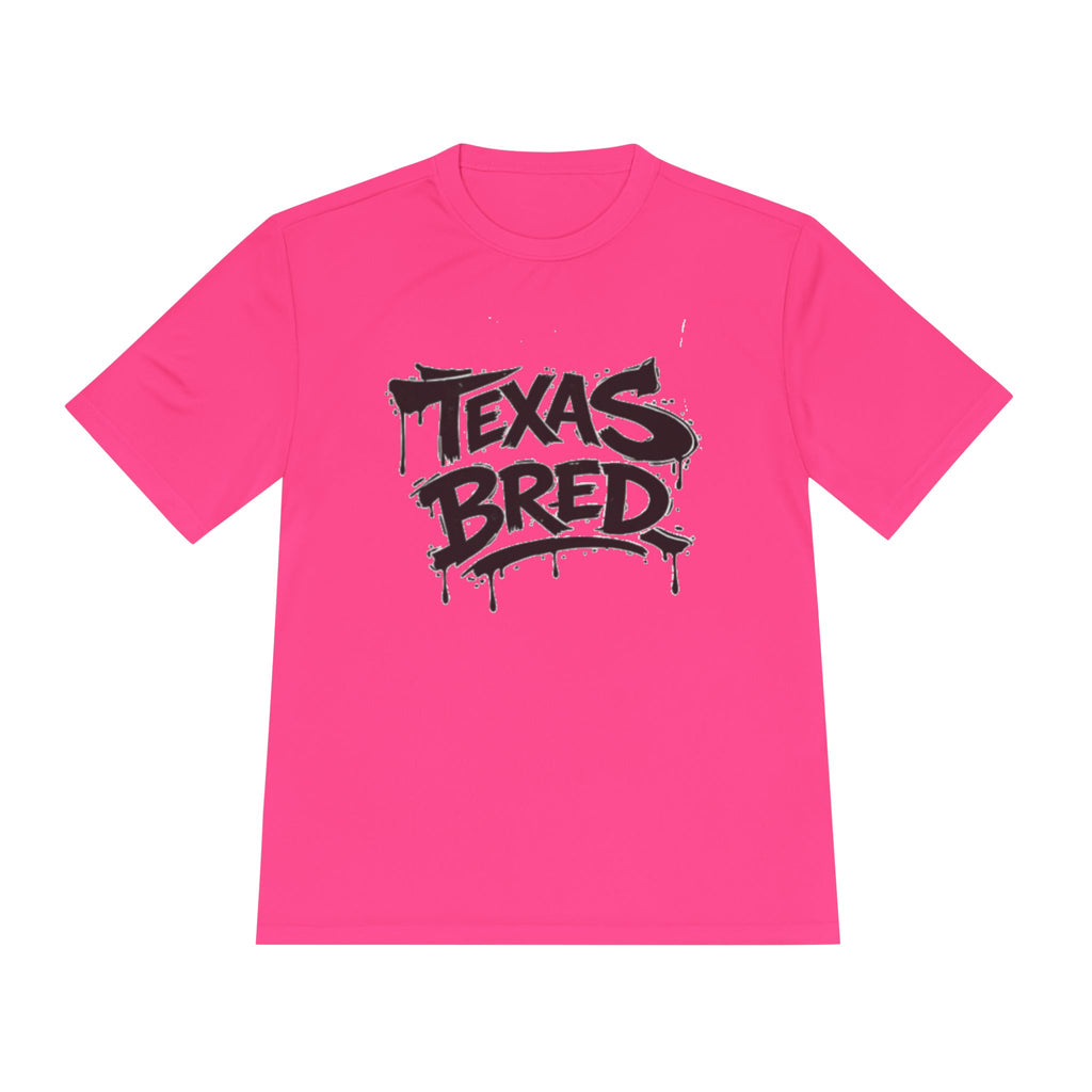 Texas Bred Moisture-Wicking Tee — Graffiti Style State Pride Shirt
