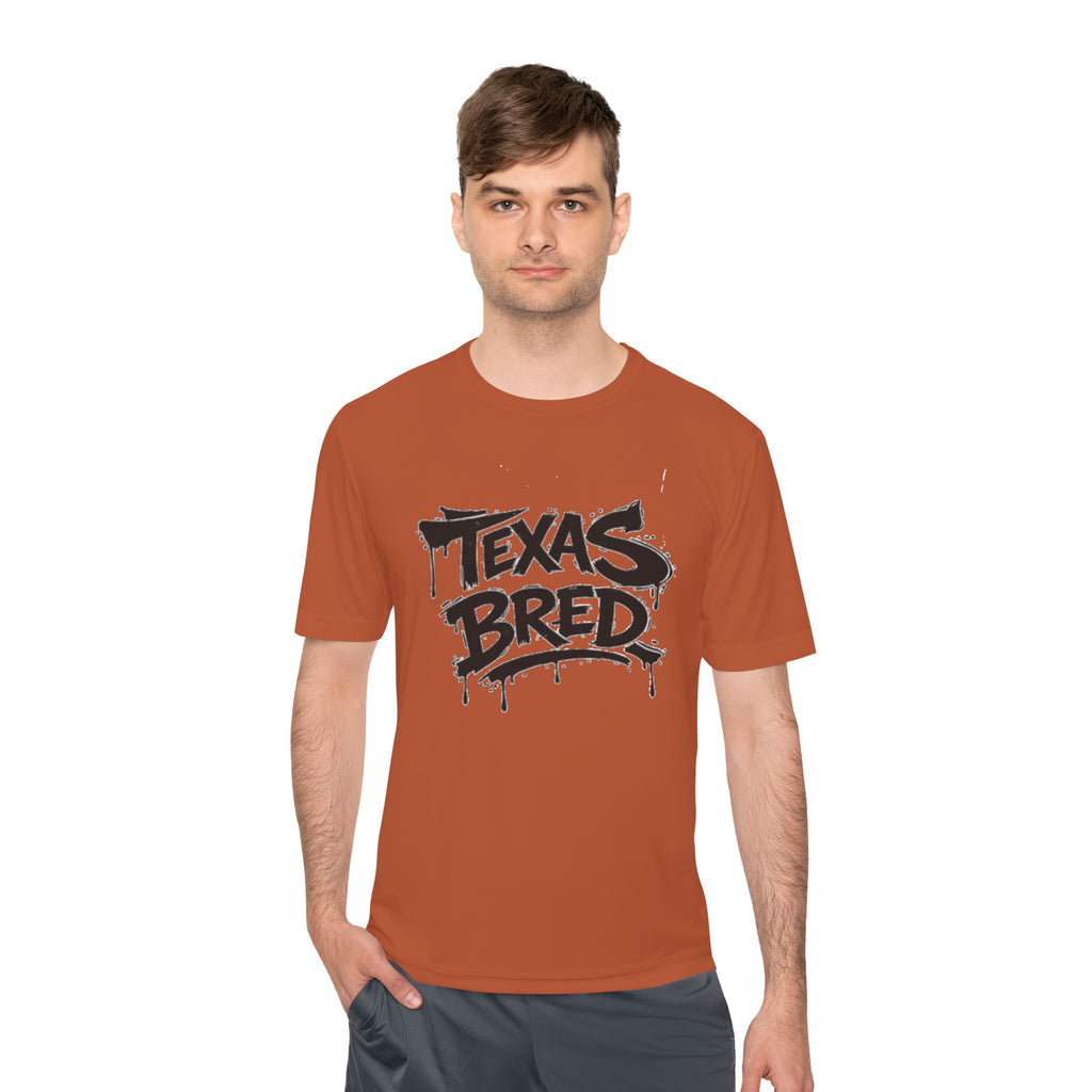 Texas Bred Moisture-Wicking Tee — Graffiti Style State Pride Shirt